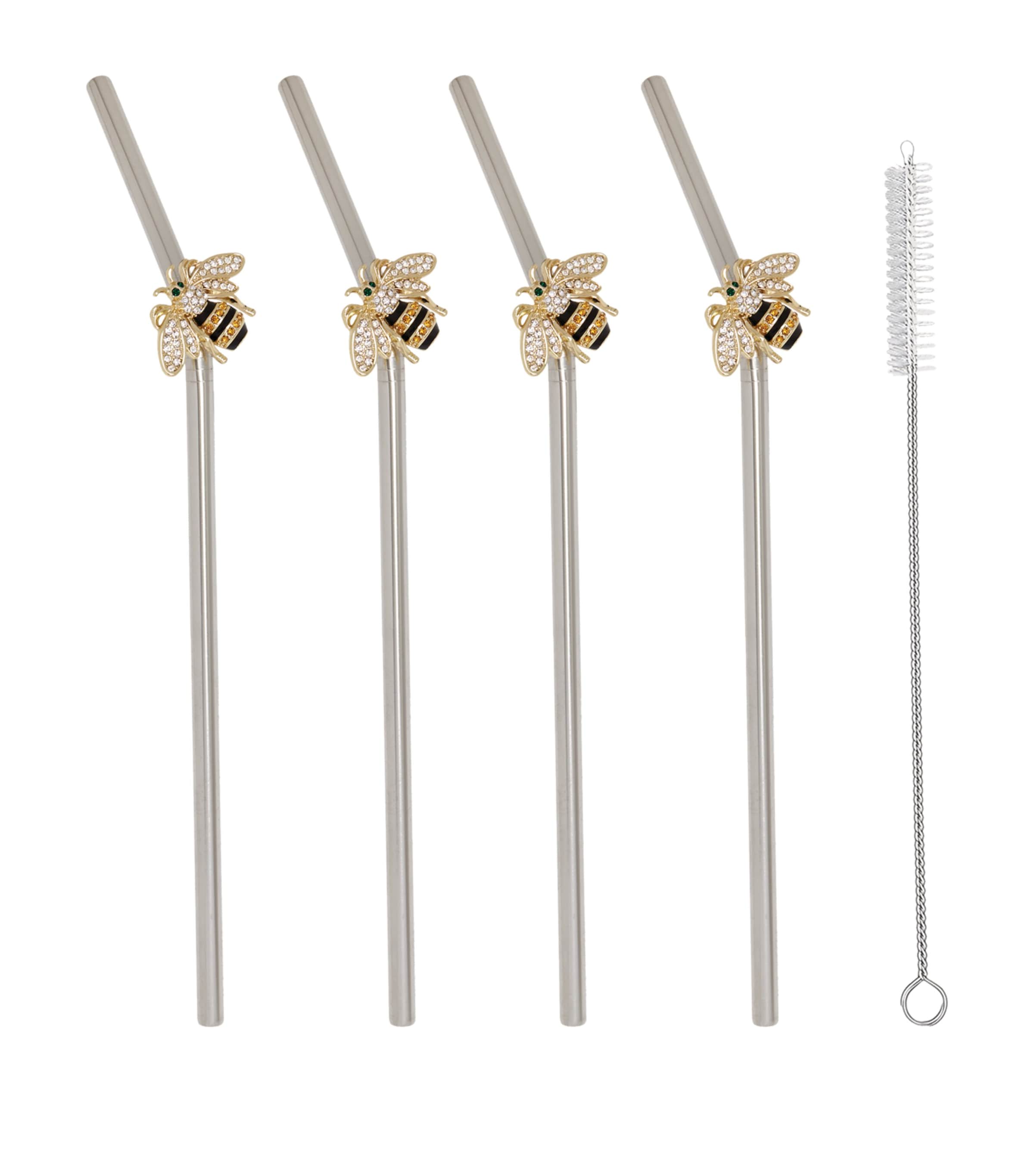 Bee Metal Straws (Set of 4) NONE Image 2