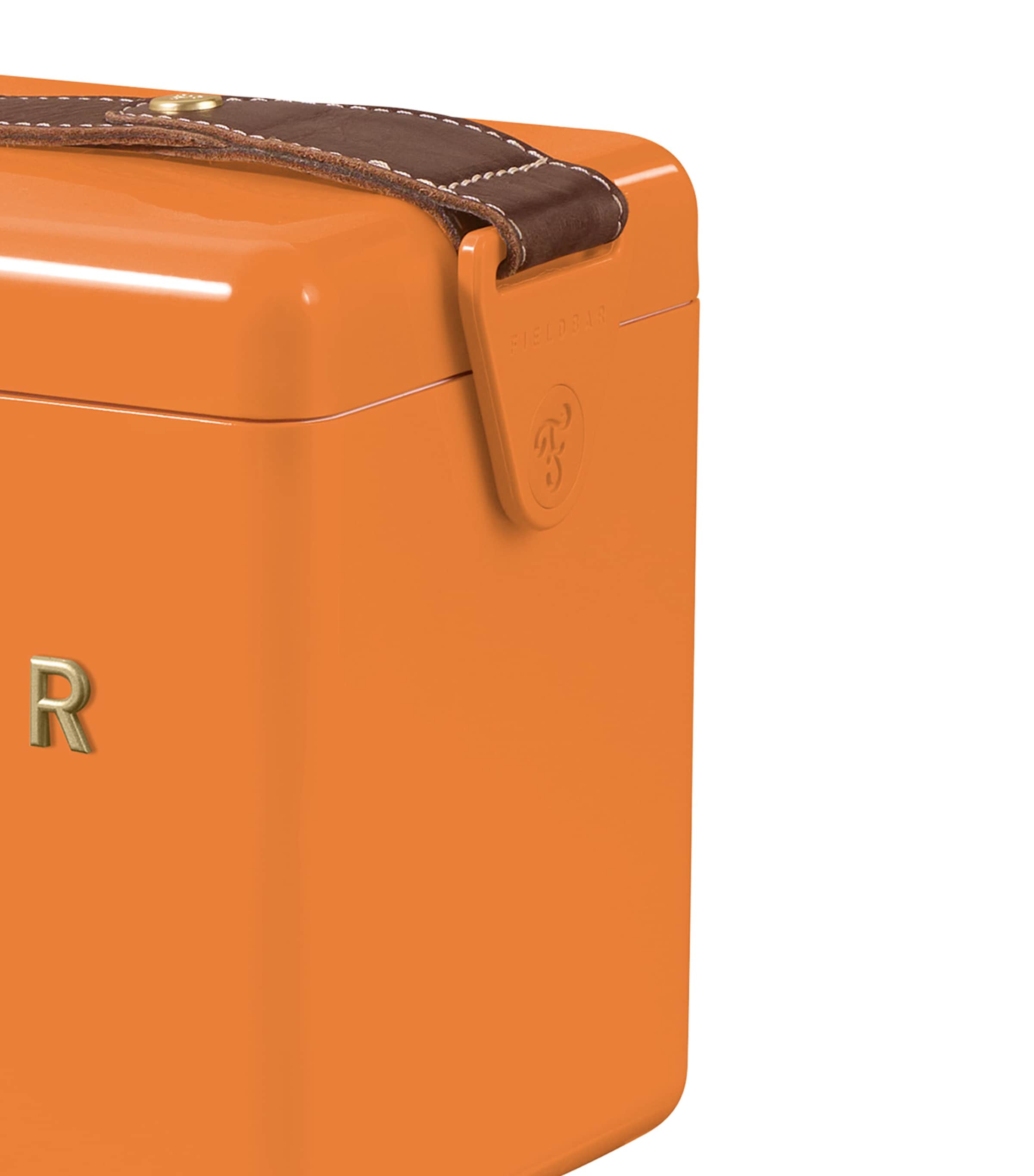 Mini Bar Cooler Box with Leather Sling (4L) ORANGE Image 10