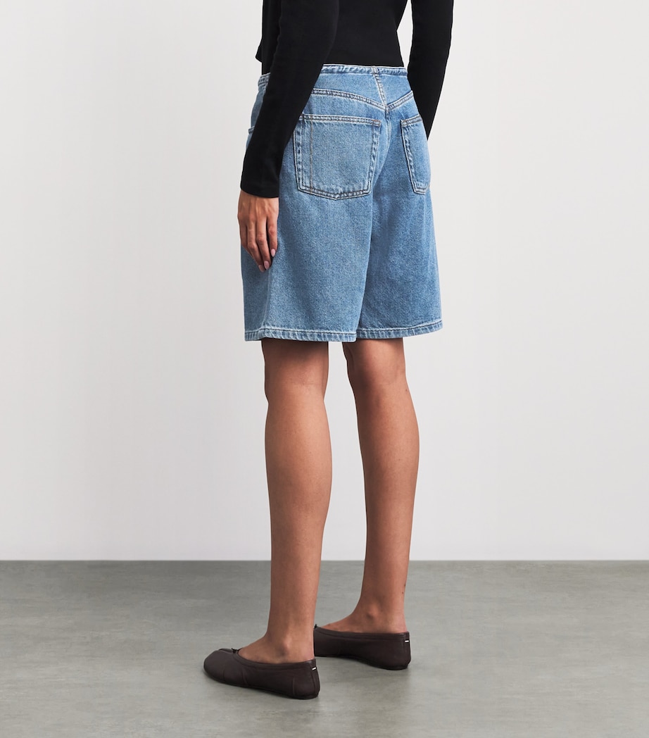 STILL HERE Womens Cool Denim Shorts Classic Blue Image 5