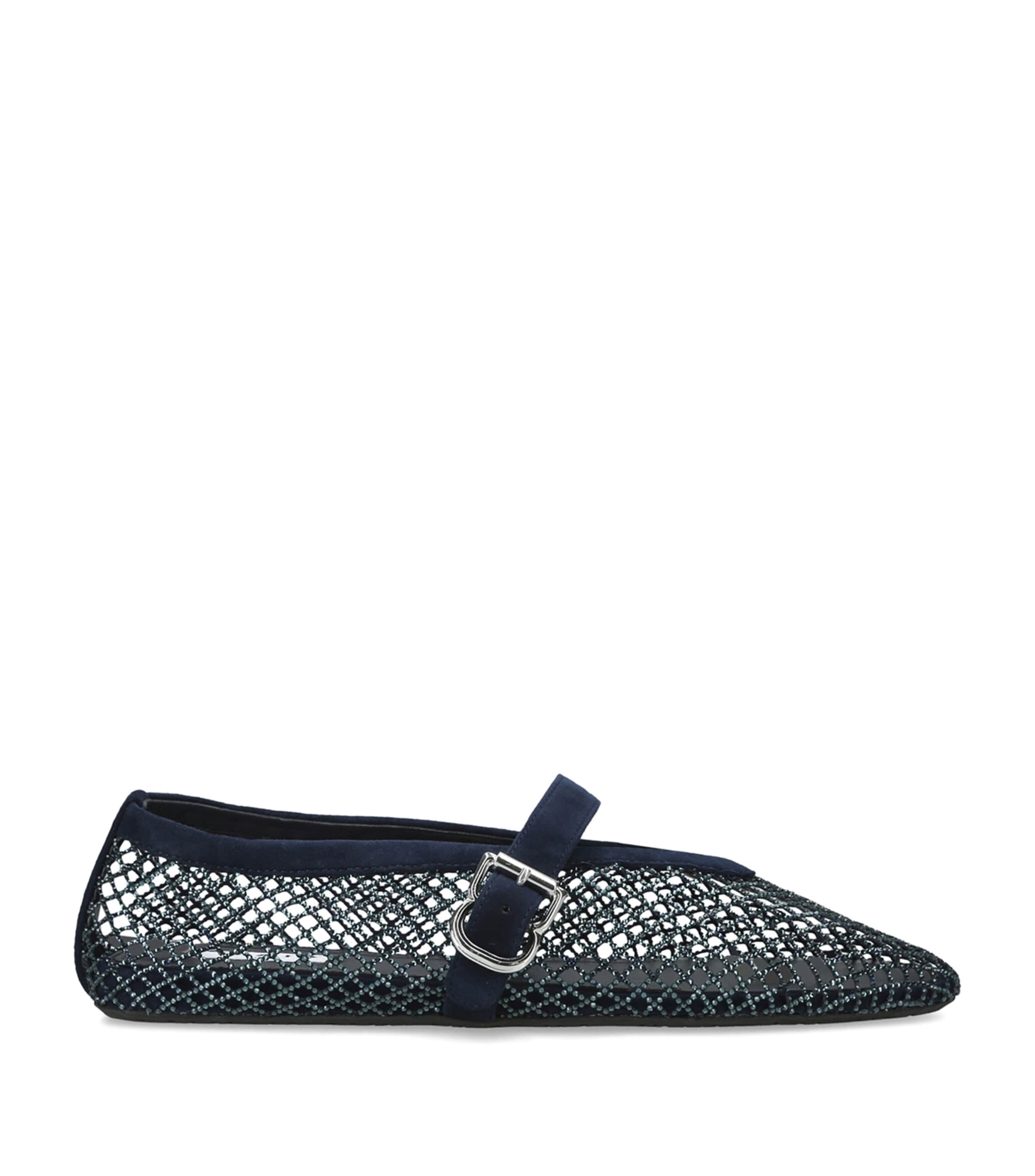 Alaïa Embellished Mesh Ballet Flats Blue/dark Image 1