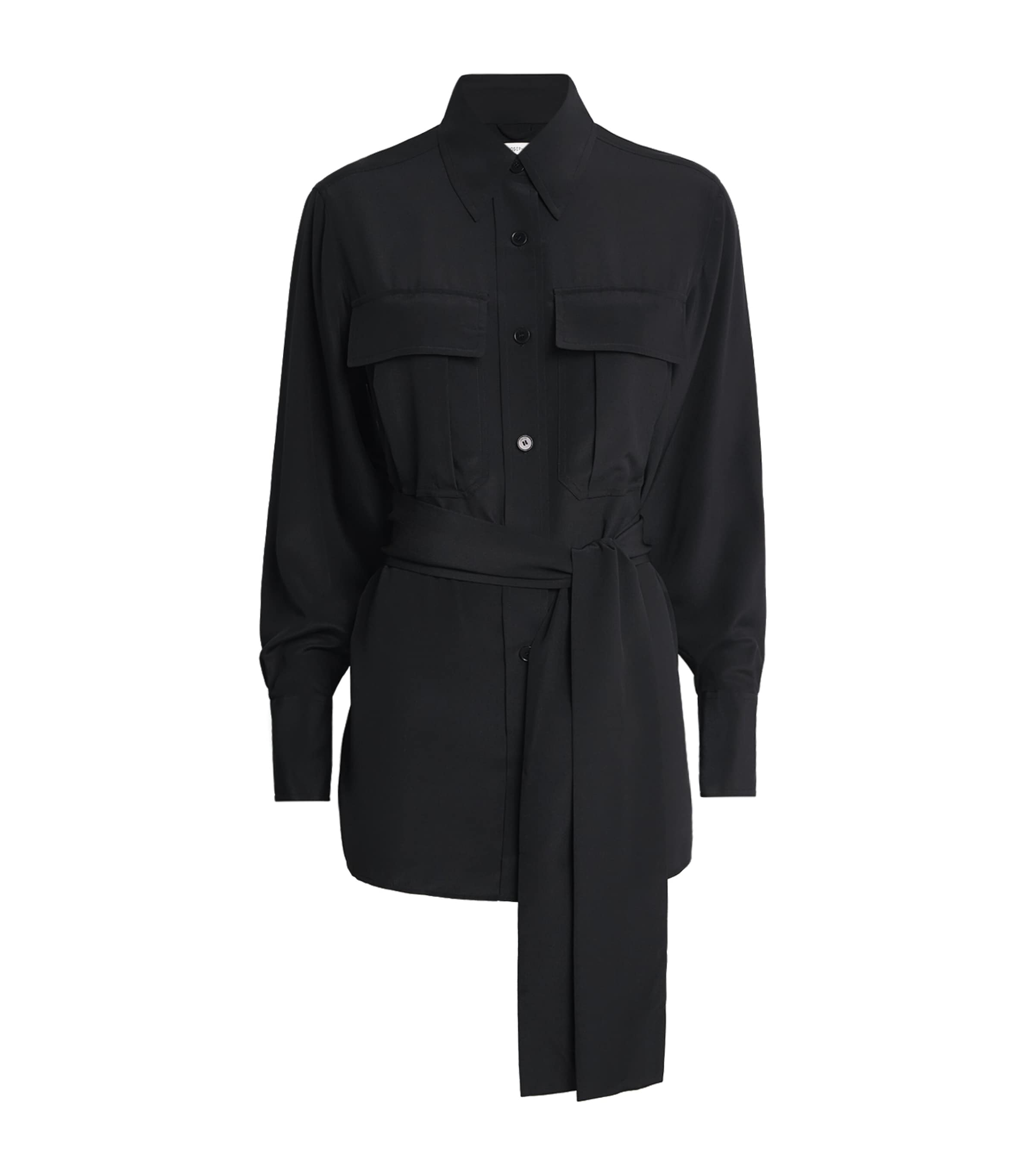 Joseph Womens Crepe de Soie Silk Yas Shirt Black Image 1