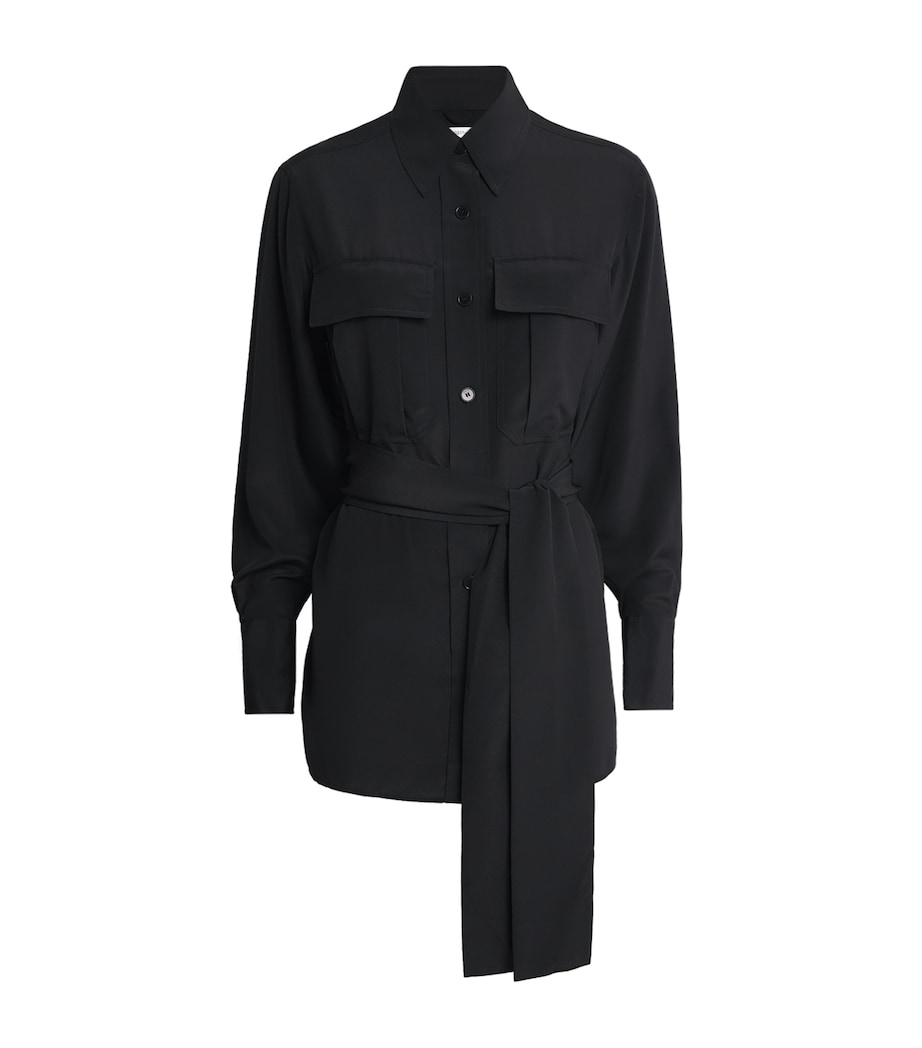 Joseph Womens Crepe de Soie Silk Yas Shirt Black Image 1