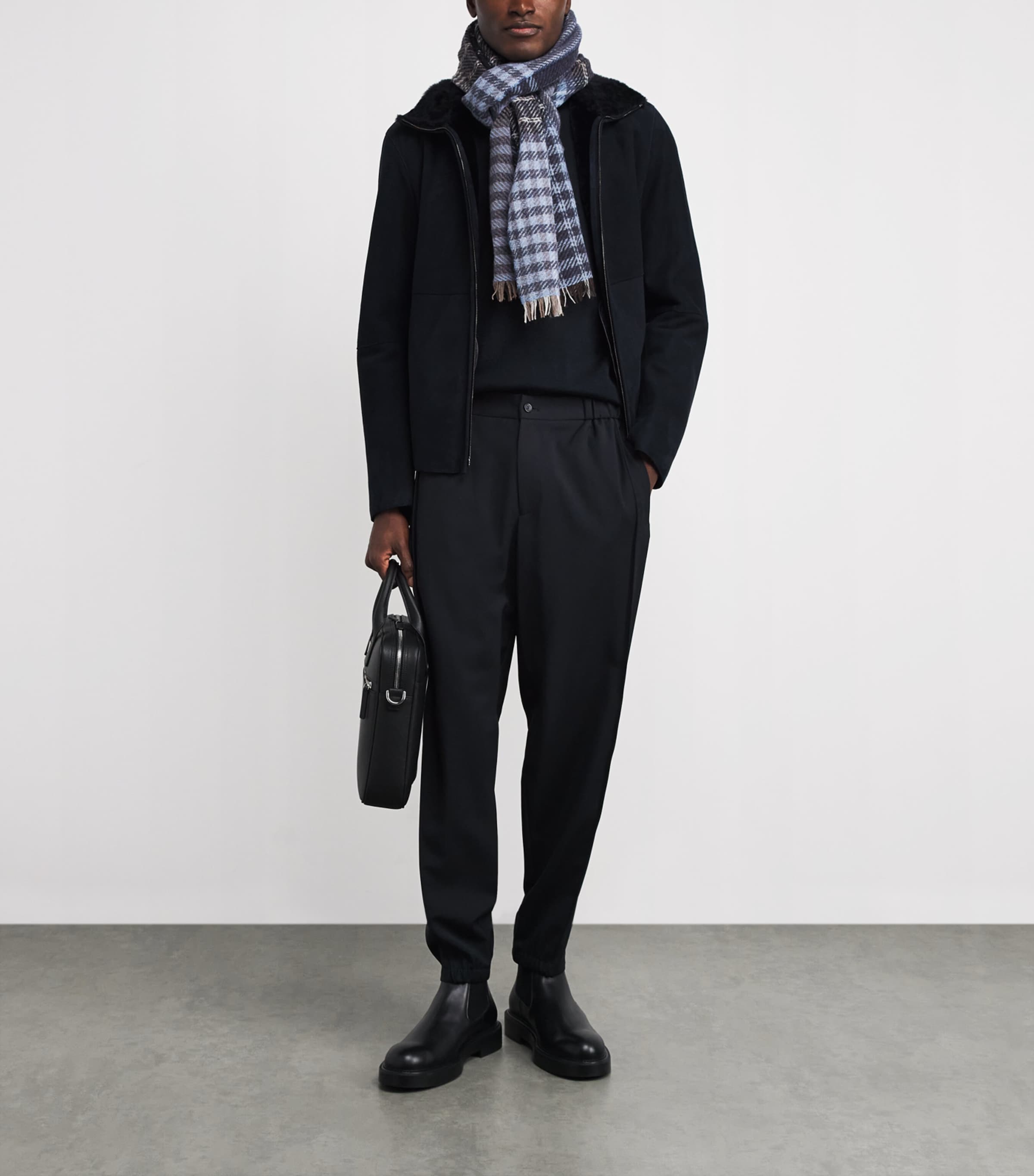 Suede Funnel-Neck Sweatshirt 922 Image 2