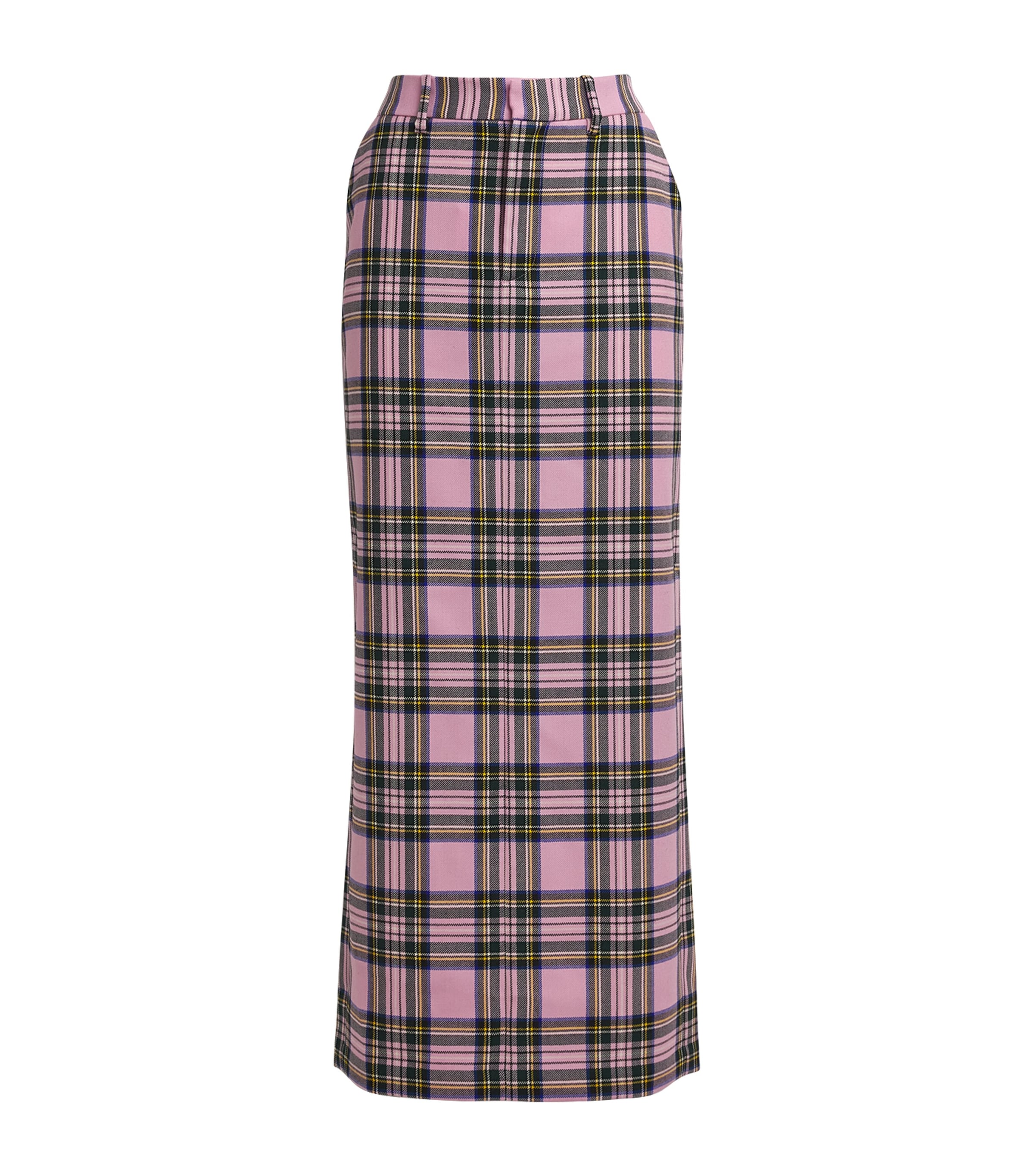 Area Nyc Wool Check Maxi Pencil Skirt Harrods UK