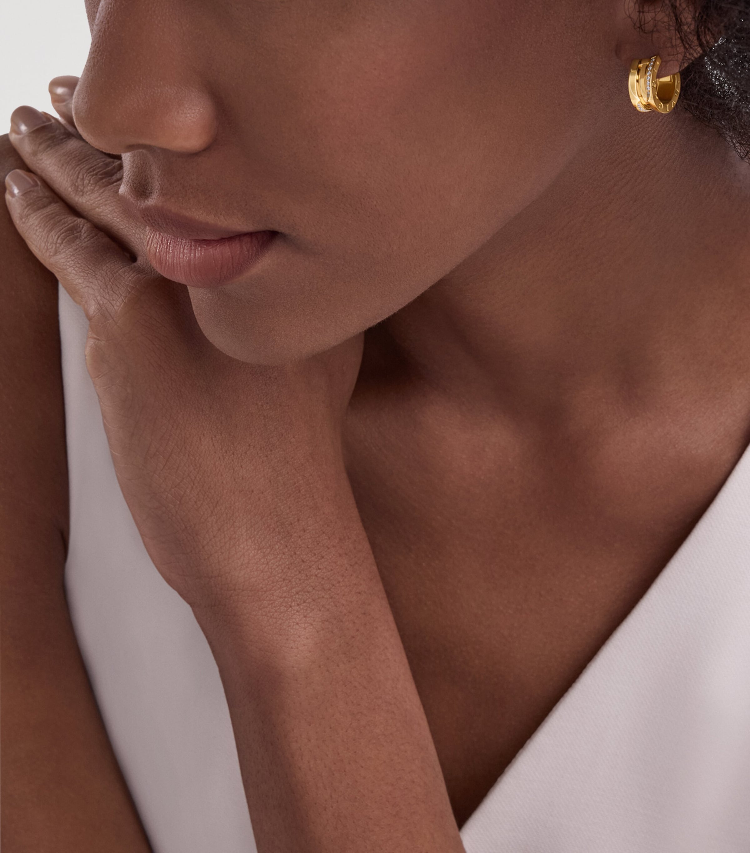 Bvlgari Yellow Gold and Diamond B.zero1 Earrings Yellow Gold Image 4