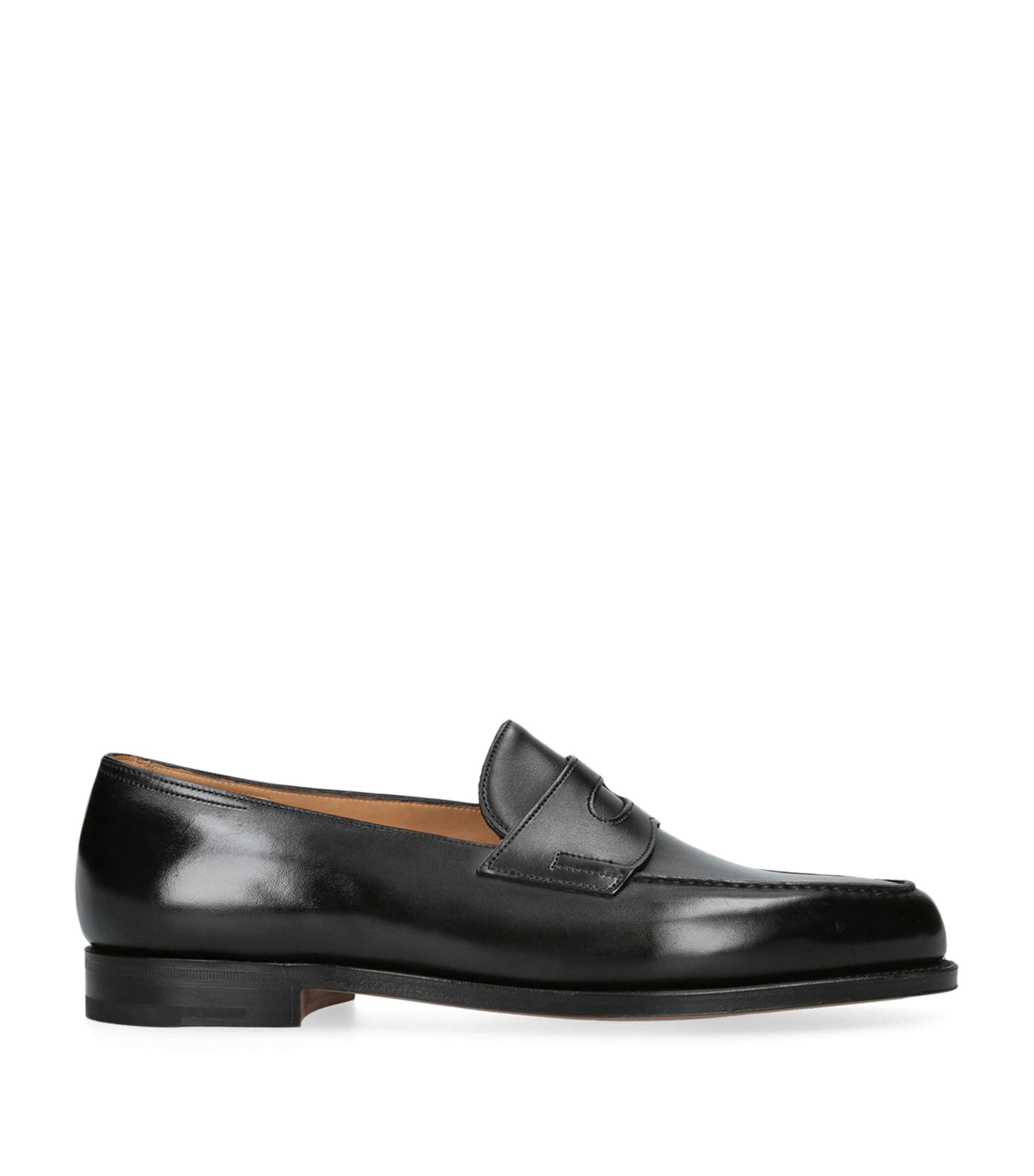 Shop John Lobb Leather Lopez Loafers In Black