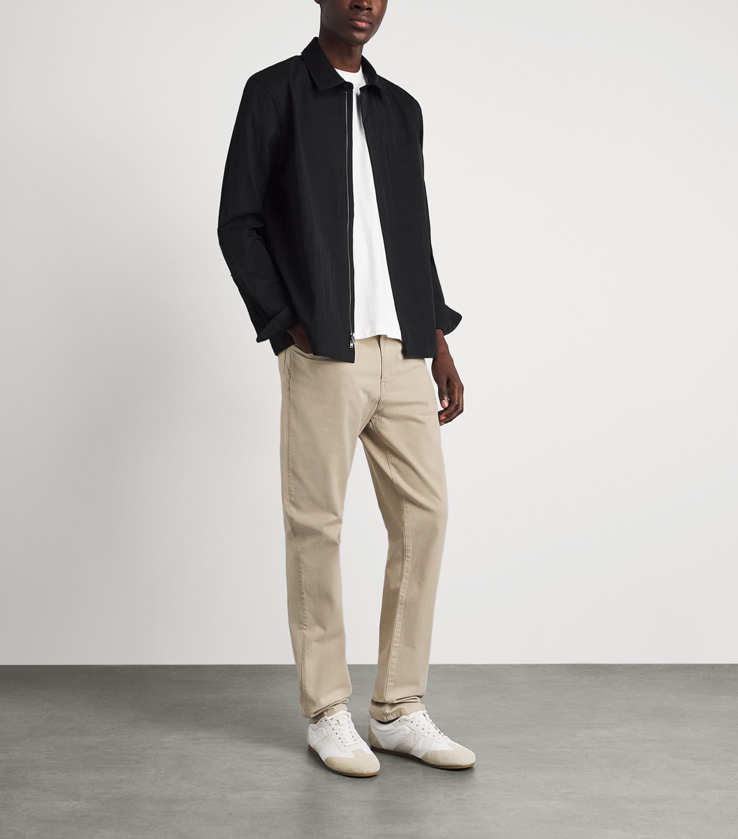 Vince Mens Stretch-Cotton Twill Dylan Trousers Cahuenga Khaki Image 2