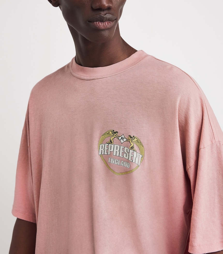 Cotton-Hemp Angel Border T-Shirt QUARTZ Image 6