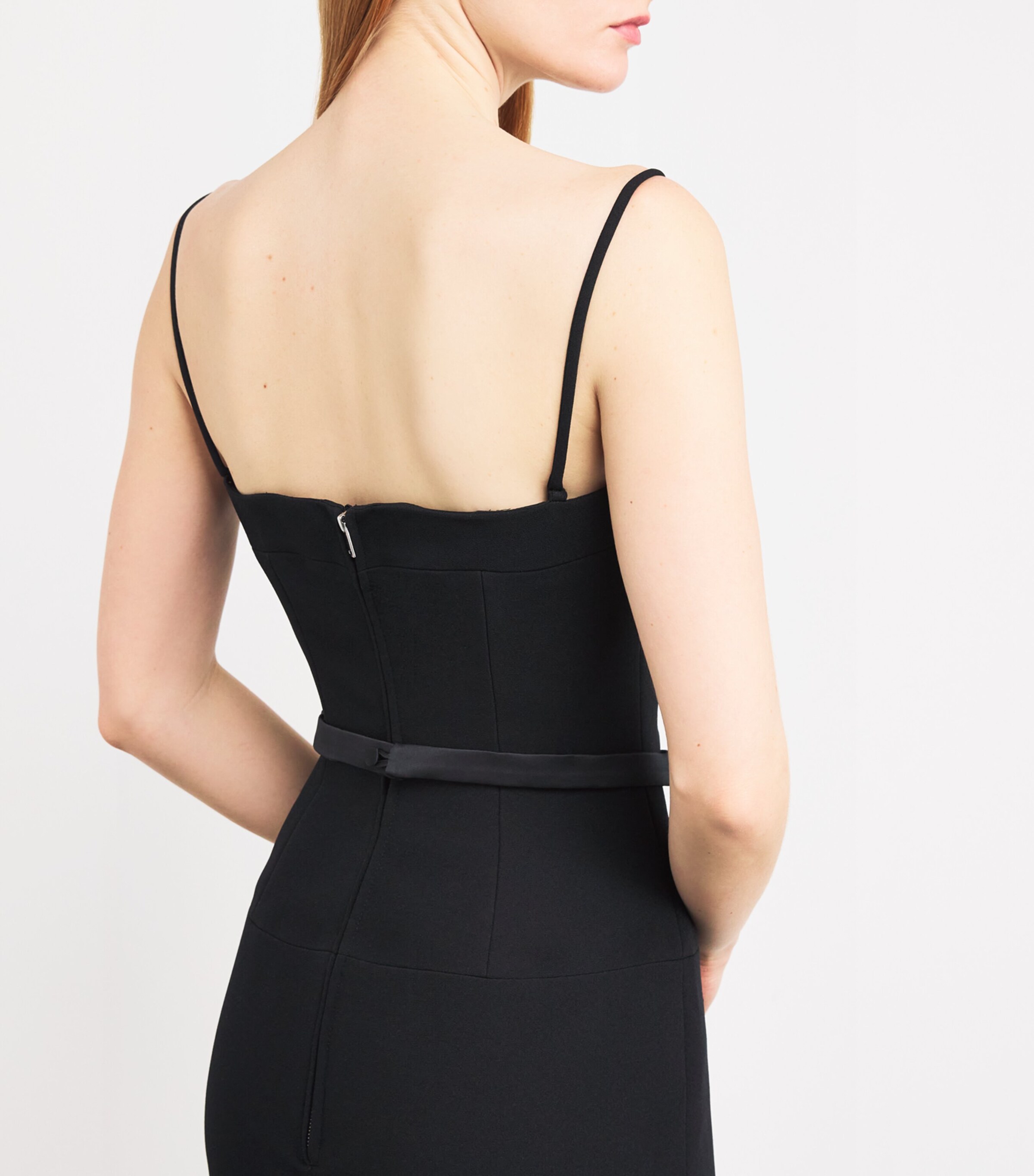 Safiyaa Womens Crystal-Embellished Pelin Dress Black With Gunmetal Image 4