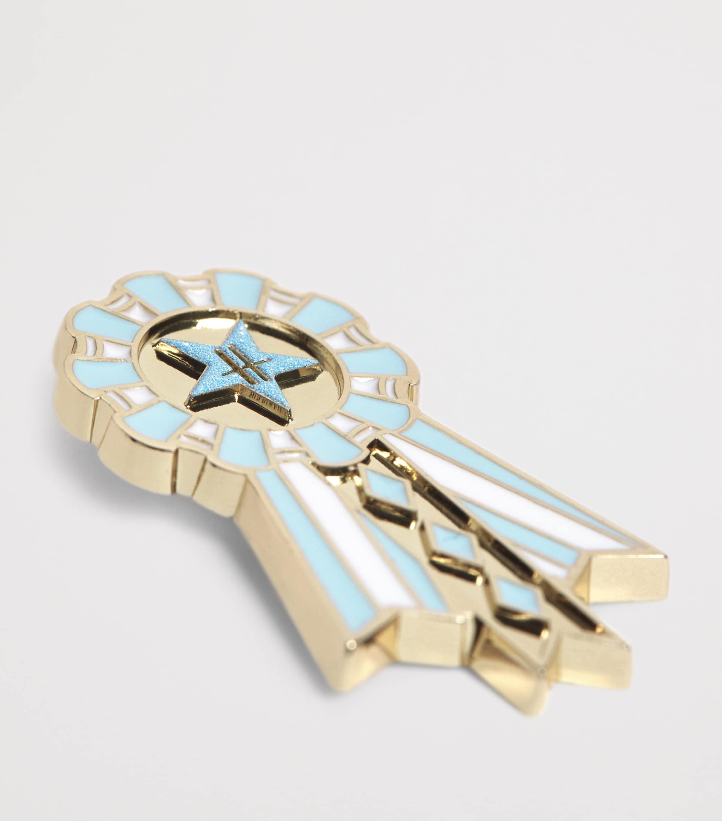 Enamel Rosette Pin Badge GOLD Image 2