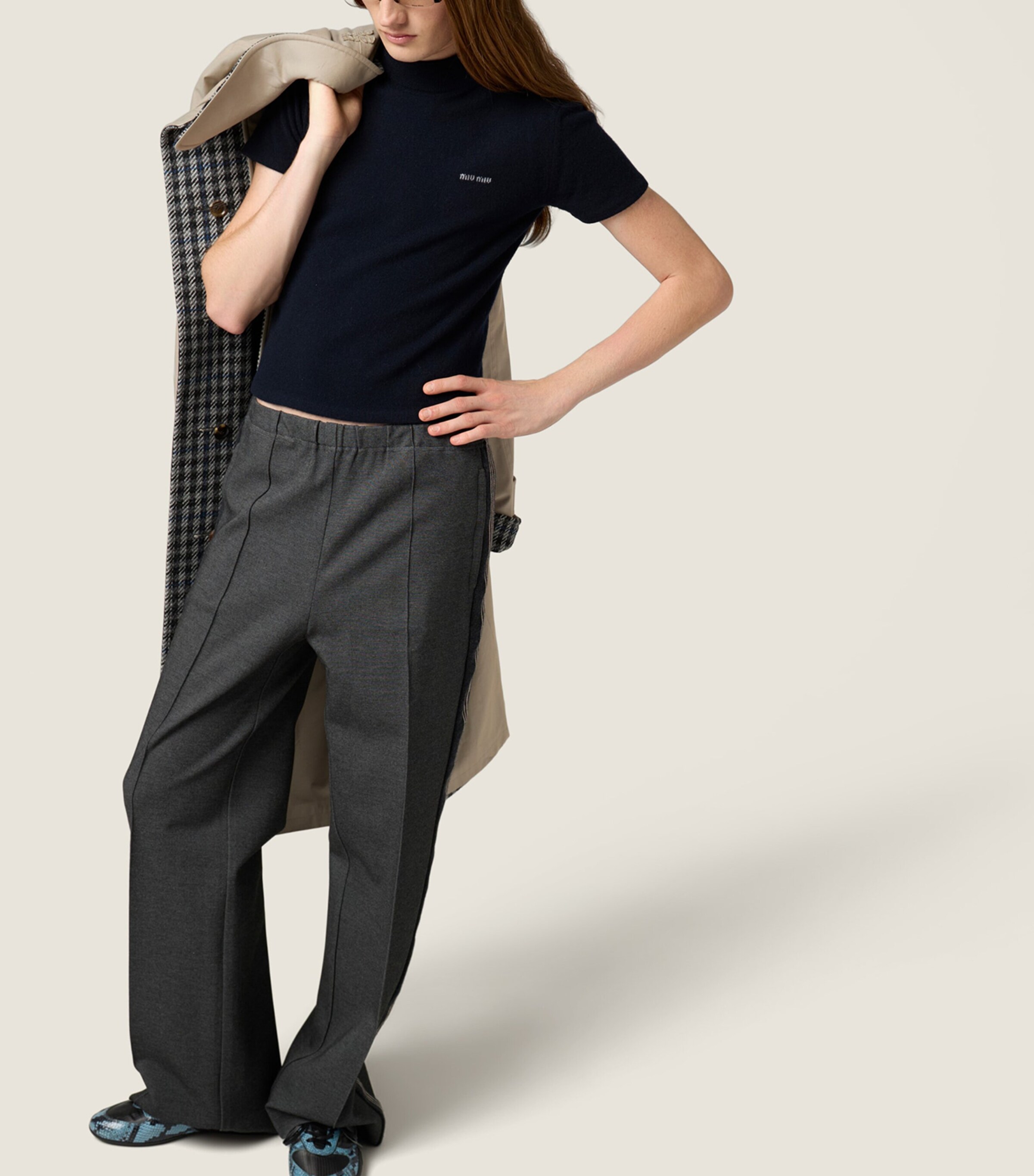 Cashmere Short-Sleeve Sweater F0008 Image 5