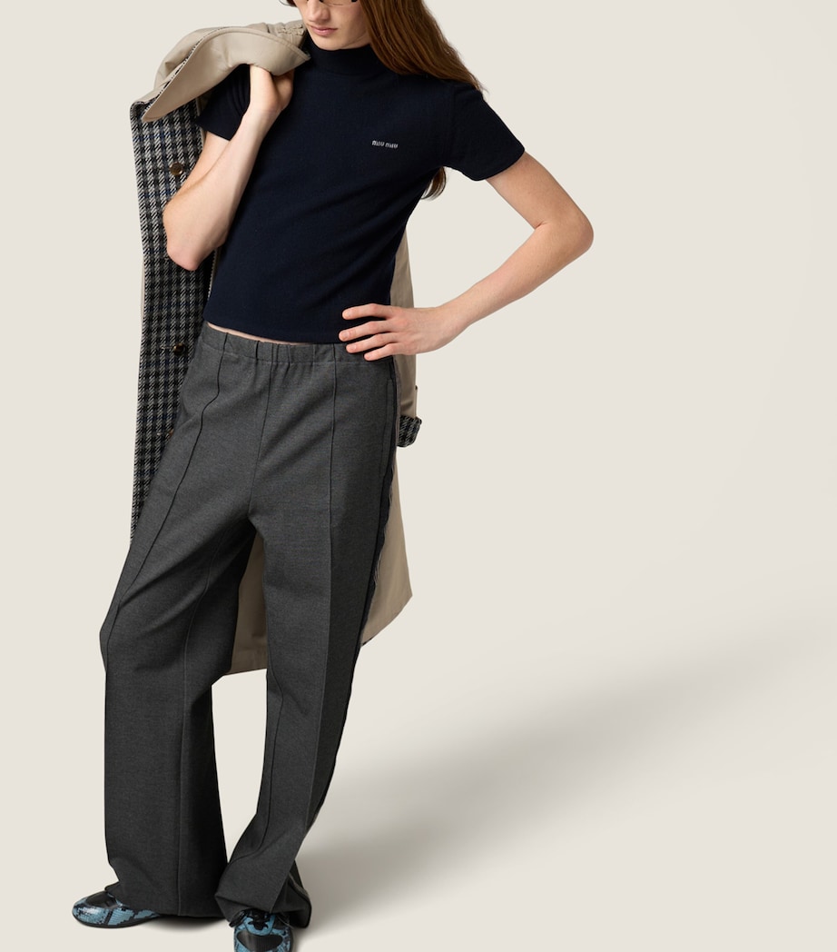 Cashmere Short-Sleeve Sweater F0008 Image 5