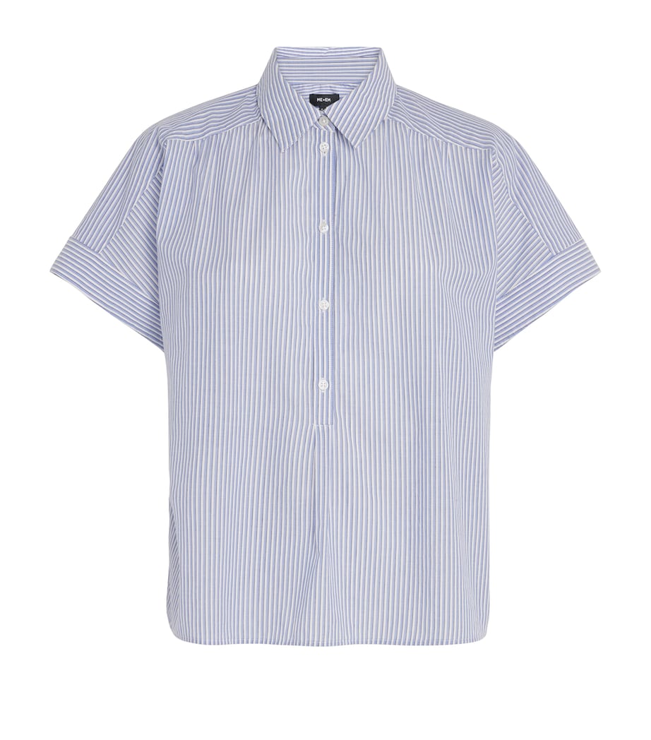 Cotton Voile Stripe Blouse CHAMBRAY BLUE/WHITE Image 1