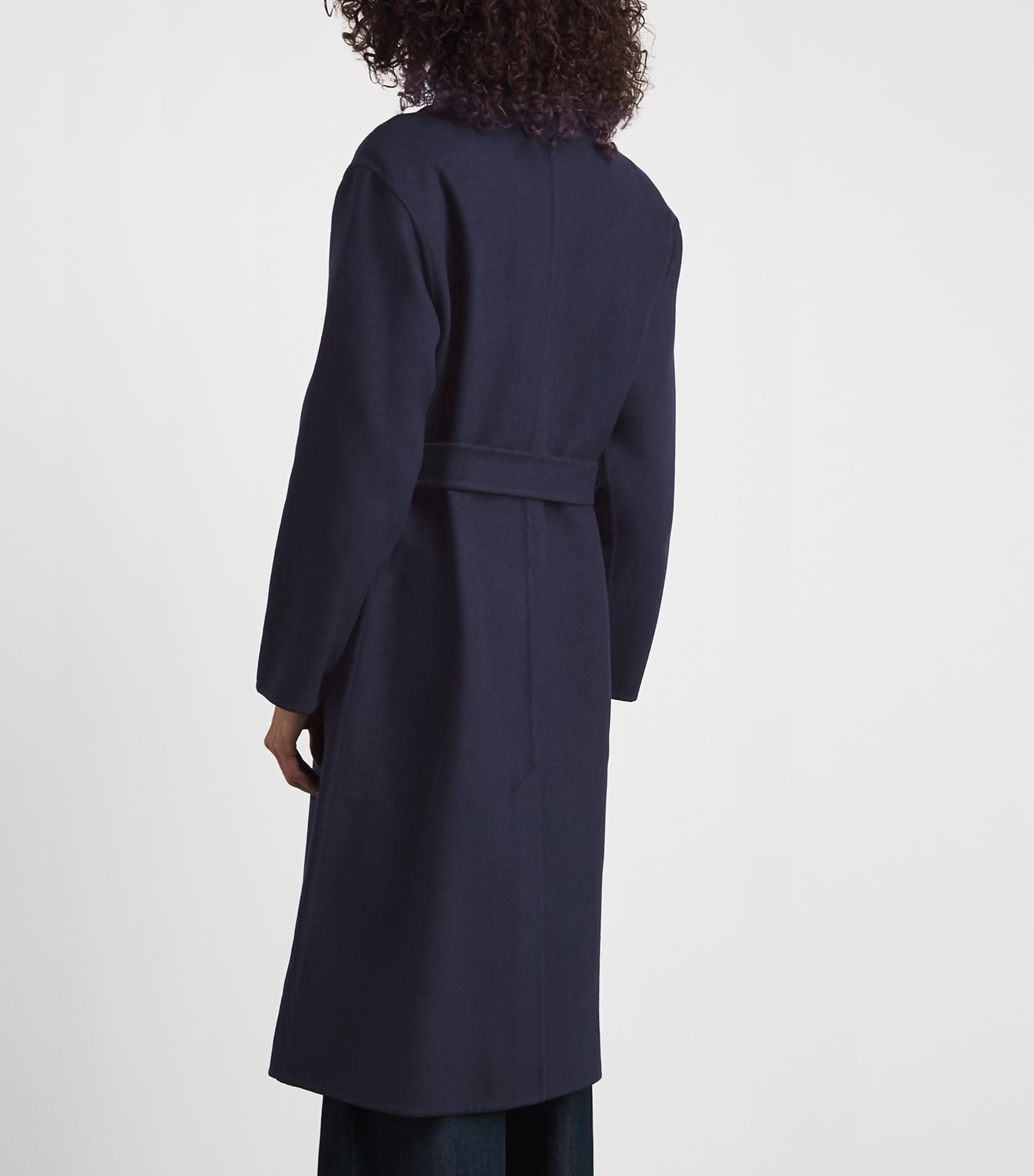 Polo Ralph Lauren Womens Cashmere Trench Coat Ink Image 5