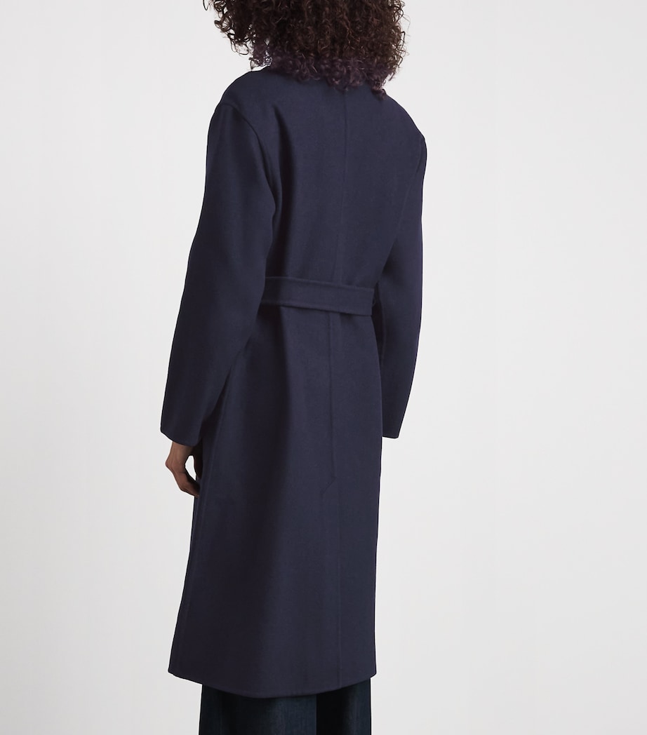 Polo Ralph Lauren Womens Cashmere Trench Coat Ink Image 5