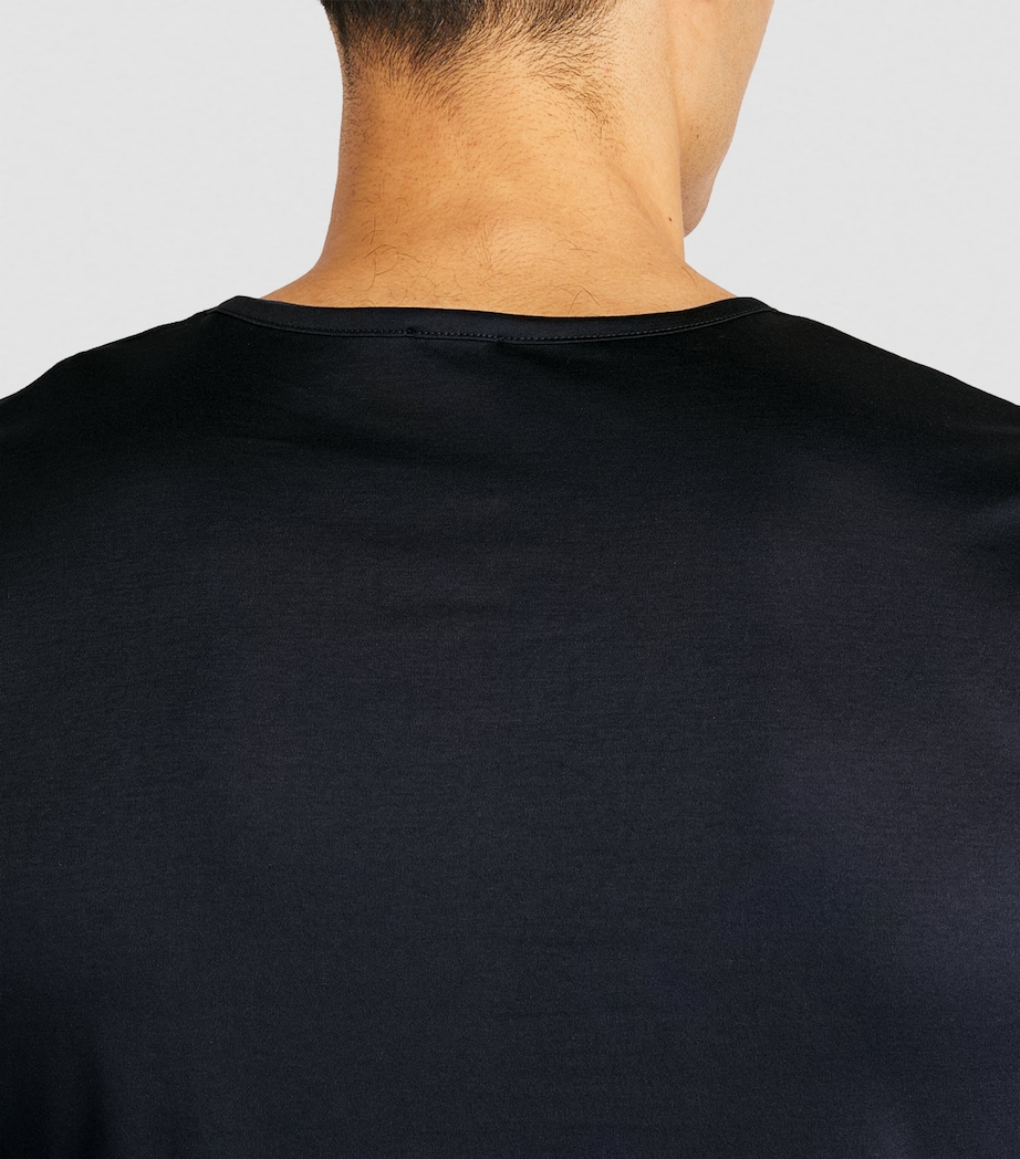 286 Sea Island Cotton T-Shirt 447/NAVY Image 4