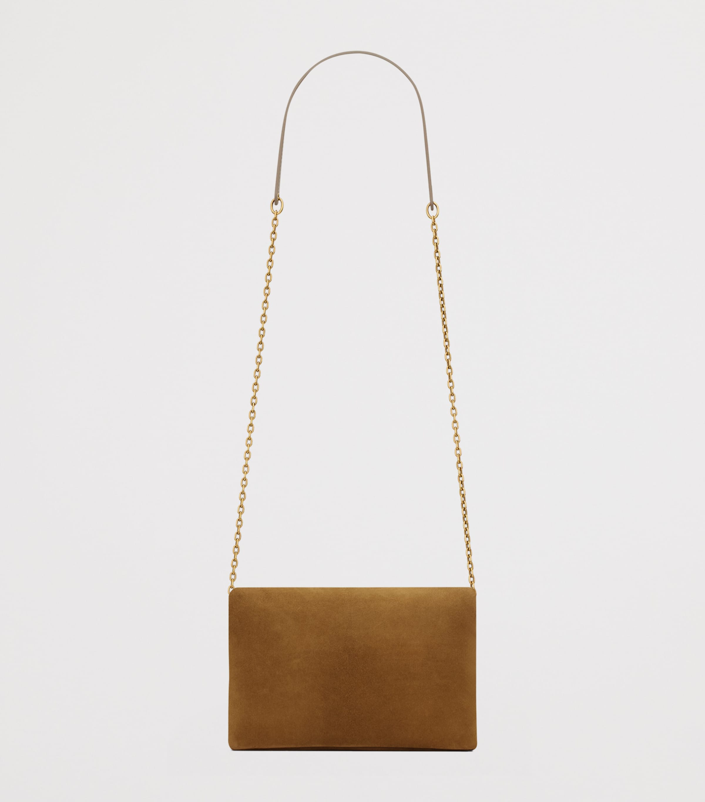 Saint Laurent Small Suede Cassandre Envelope Shoulder Bag Image 3