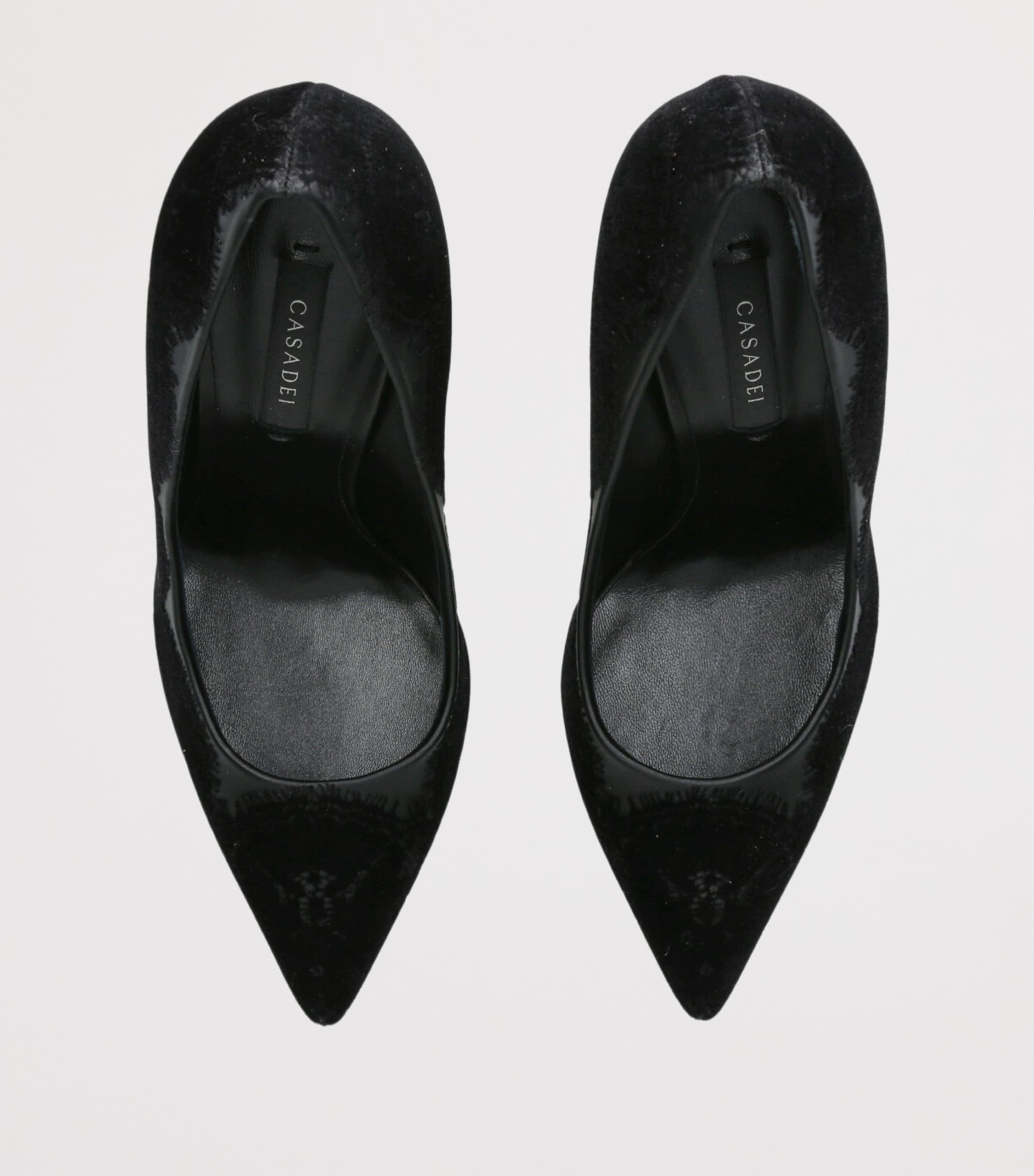 Casadei Black Lace-Leather Blade Pumps 100 | Harrods UK