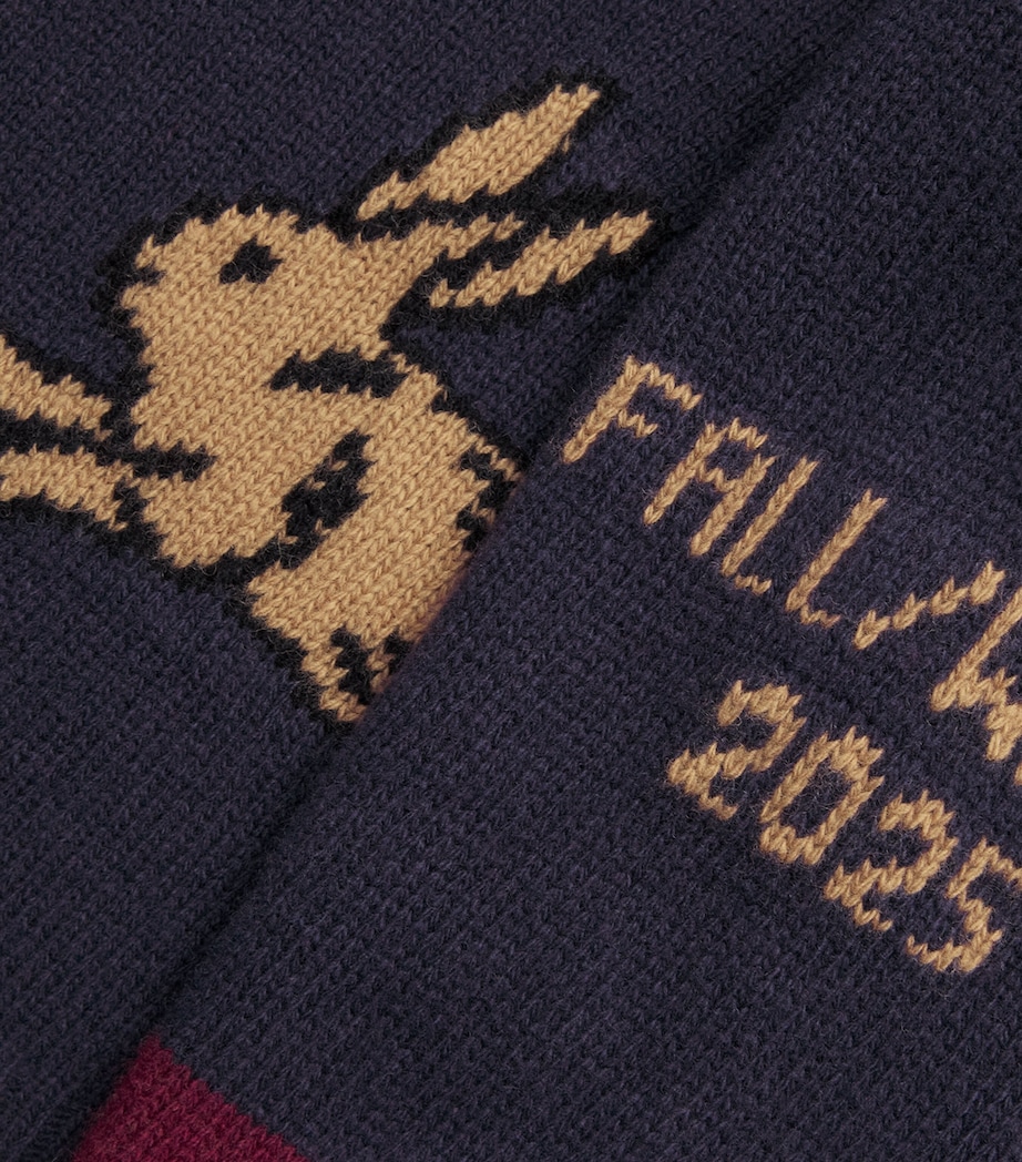 Wool Jacquard-Knit Sweater NAVY Image 5