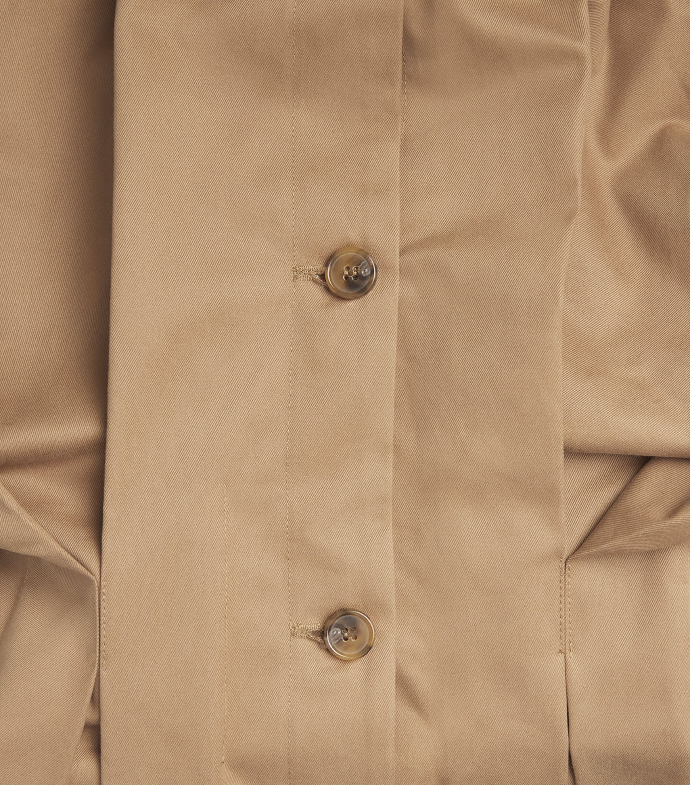 Palmer//Harding Womens Honesty Opens Short Trench Coat Camel Cotton Drill Image 6