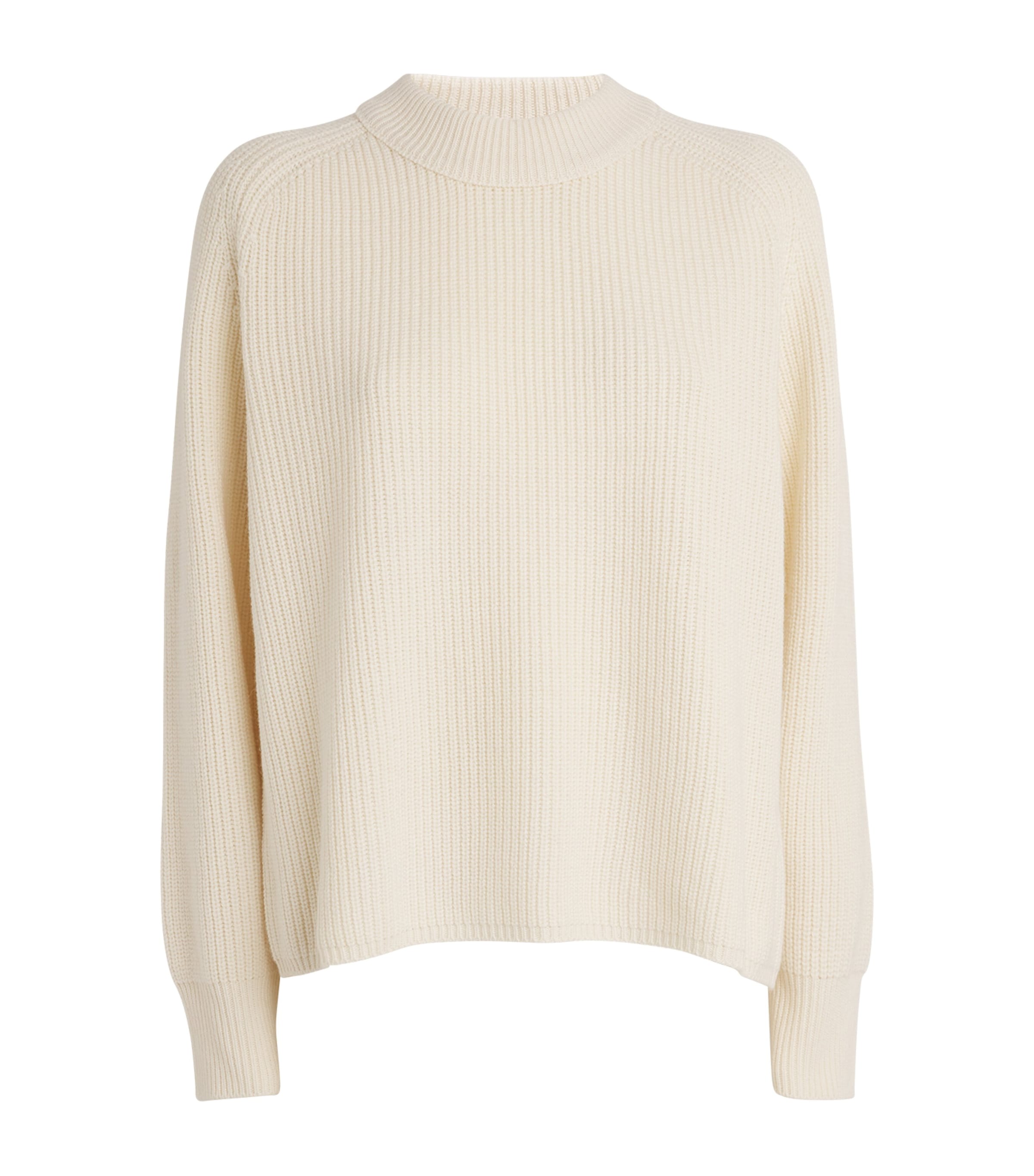 Joseph Wool-cashmere-silk Cardigan-stitch Sweater In Neutral