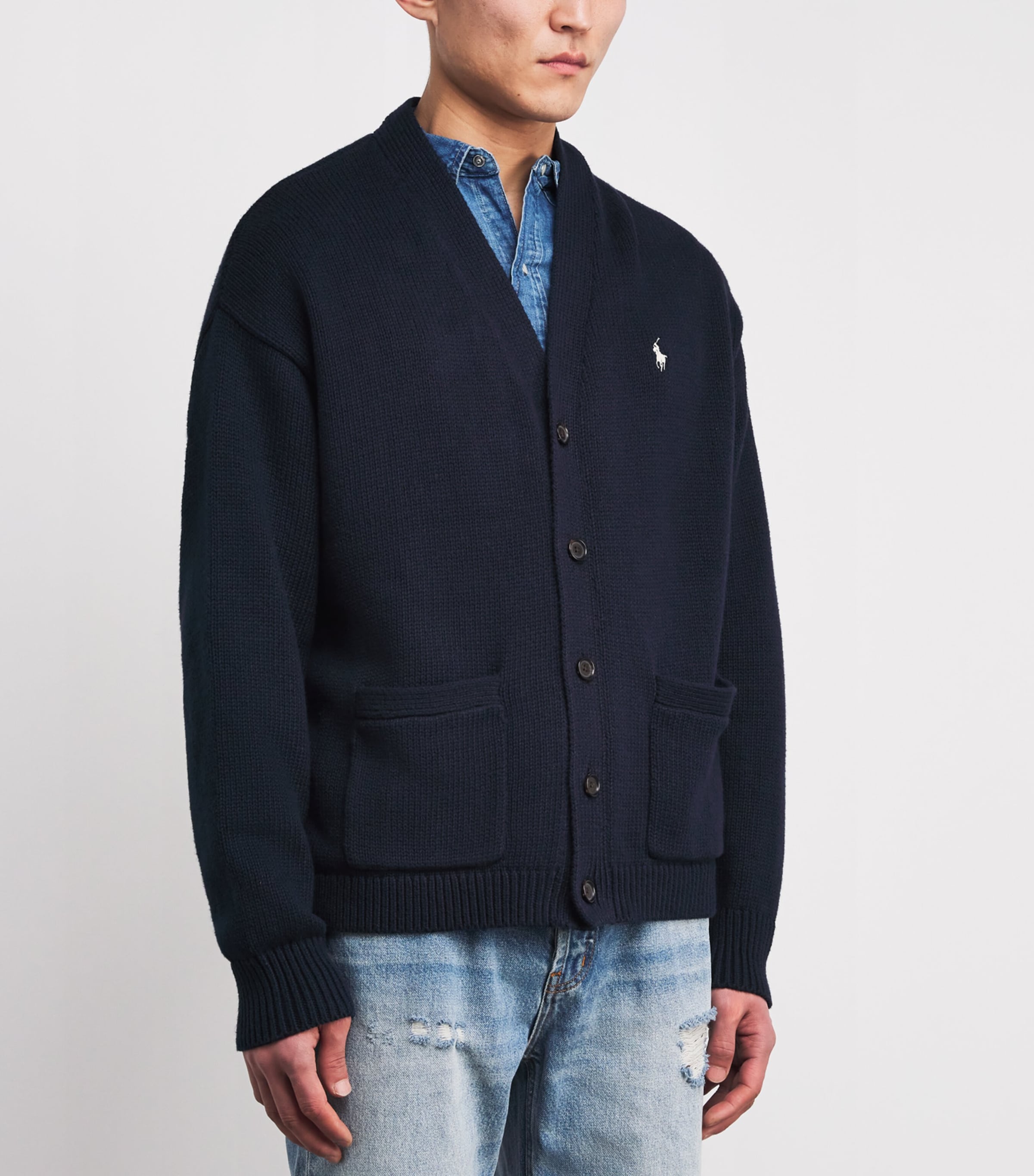 Cotton Cardigan HUNTER NAVY Image 3