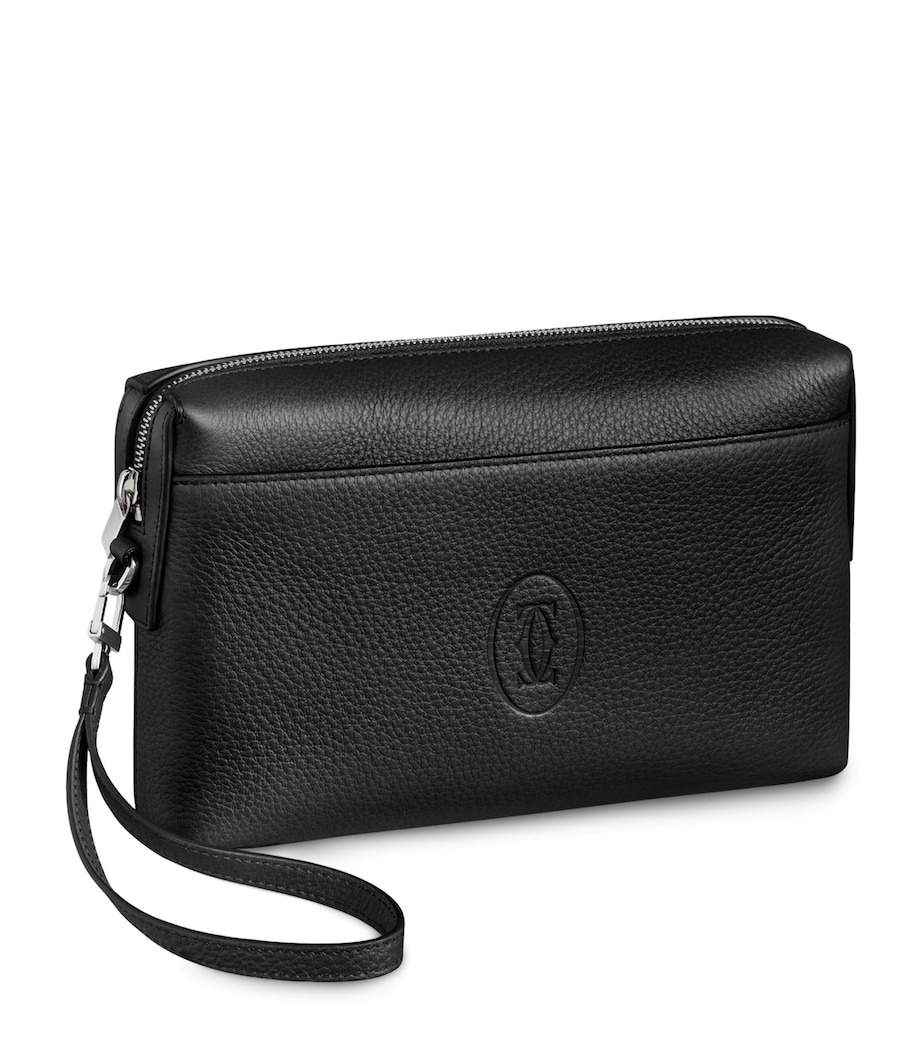 Cartier Small Calfskin Must de Cartier Pouch Black Image 1