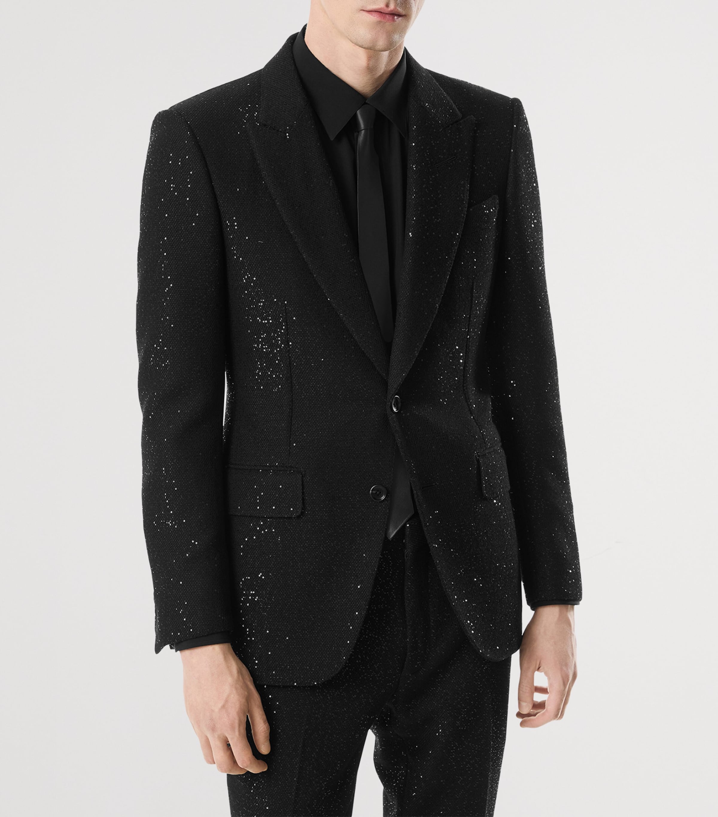 Virgin Wool-Blend Sequinned Blazer NAA Image 4