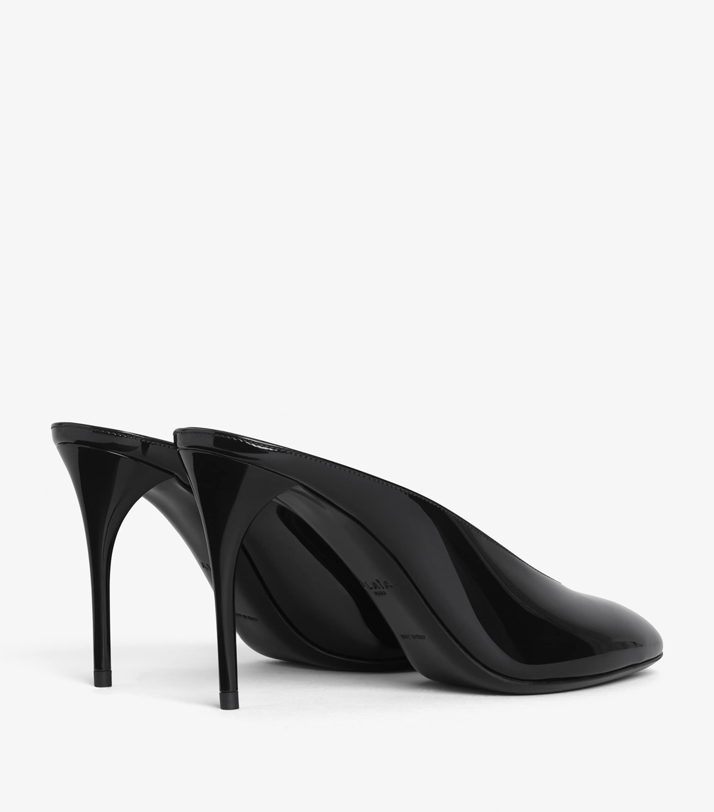 Patent Leather Decollete Mules 90 NOIR Image 2