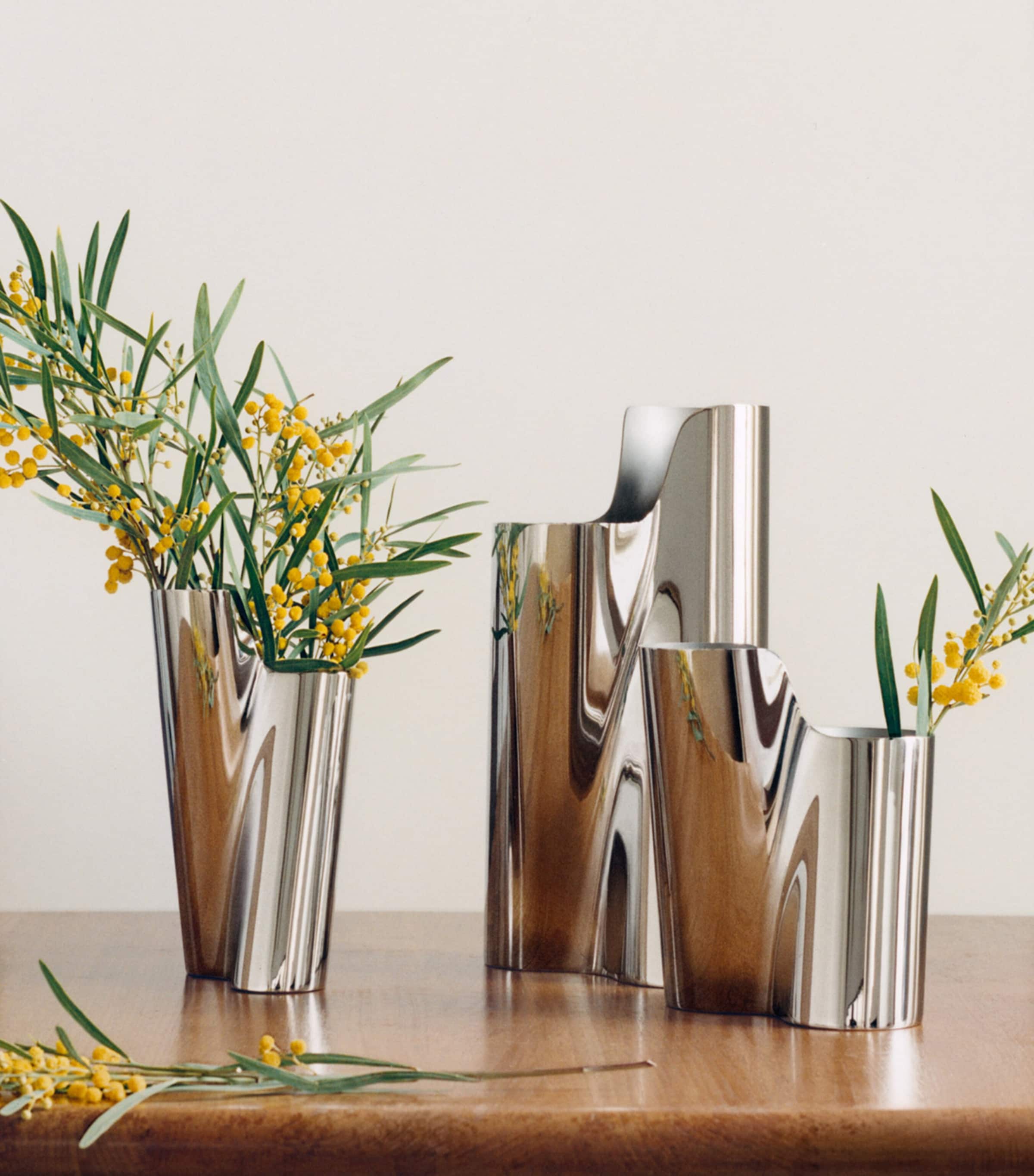 Georg Jensen Small Stainless Steel Lituus Vase (23cm) Silver Image 3