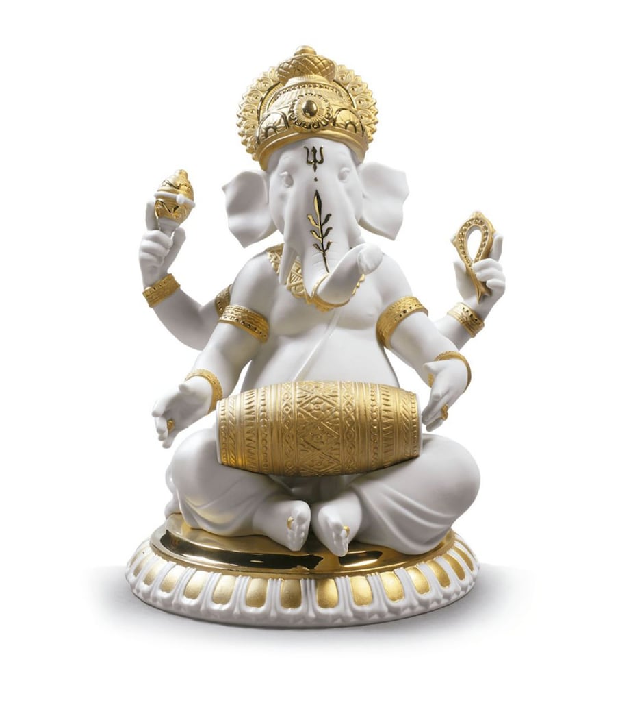 Lladró Mridangam Ganesha Figurine Image 1