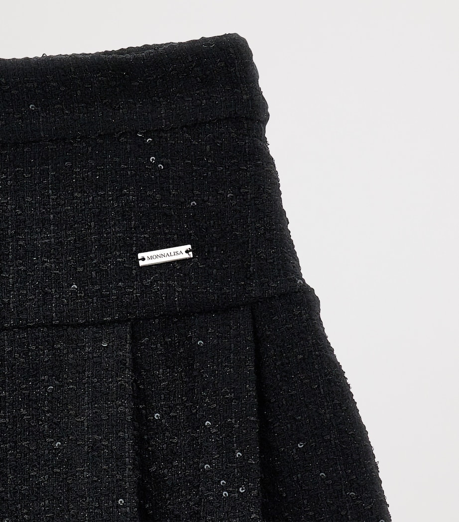 Bouclé Sequin Mini Skirt (2-12 Years) NERO Image 3