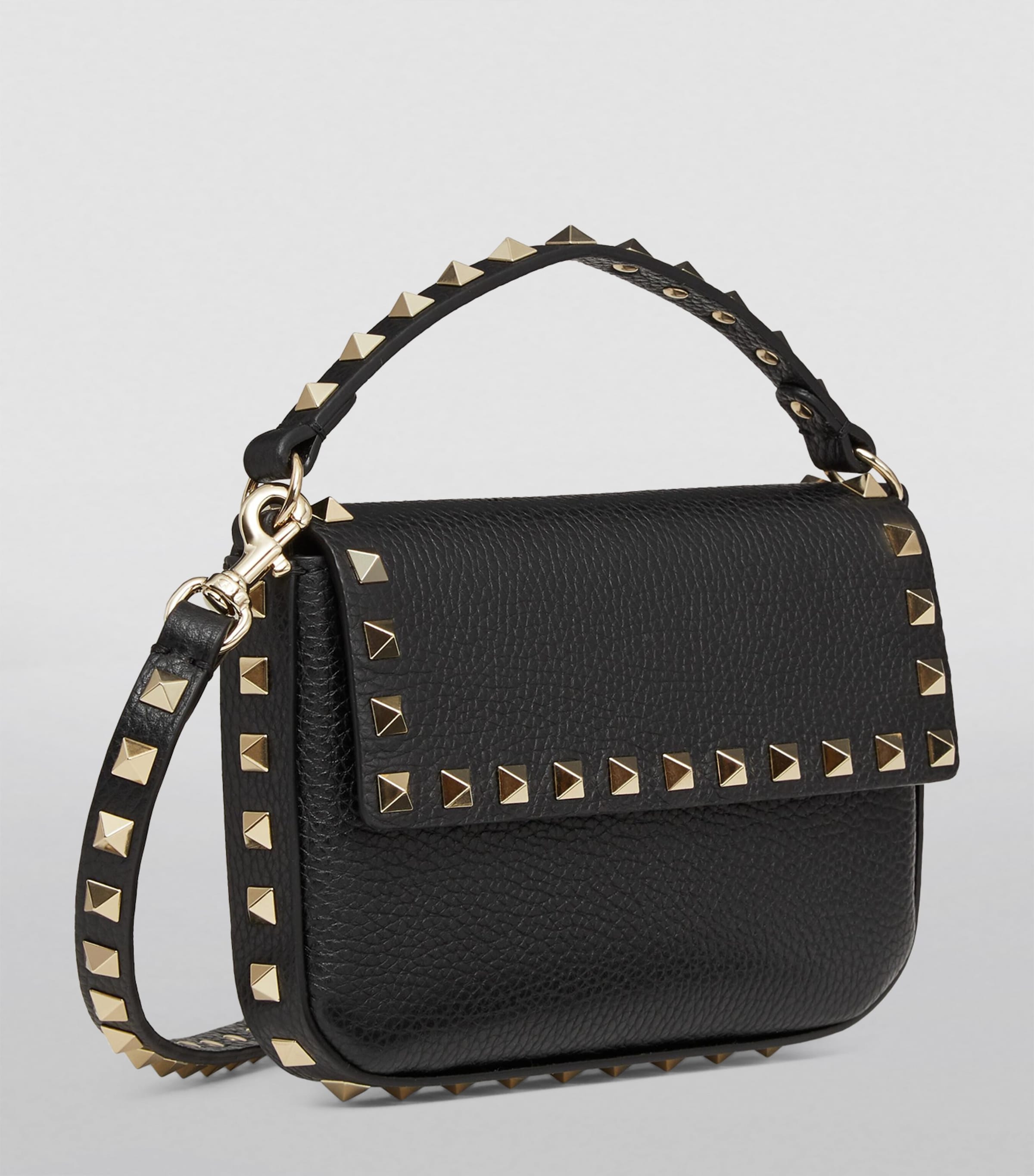 Leather Rockstud Cross-Body Pouch 0NO Image 2