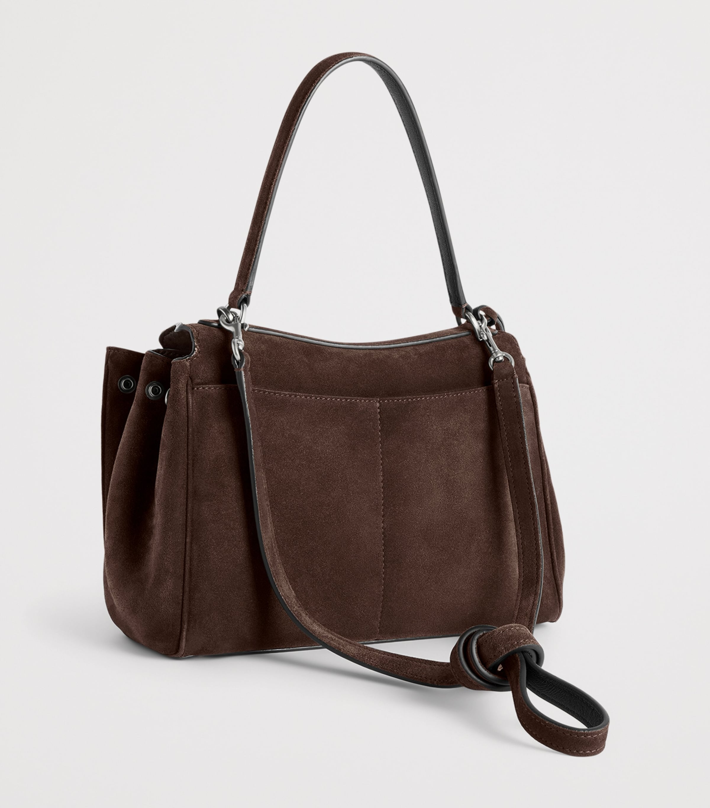 Balenciaga Womens Small Suede Rodeo Top-Handle Bag Image 4