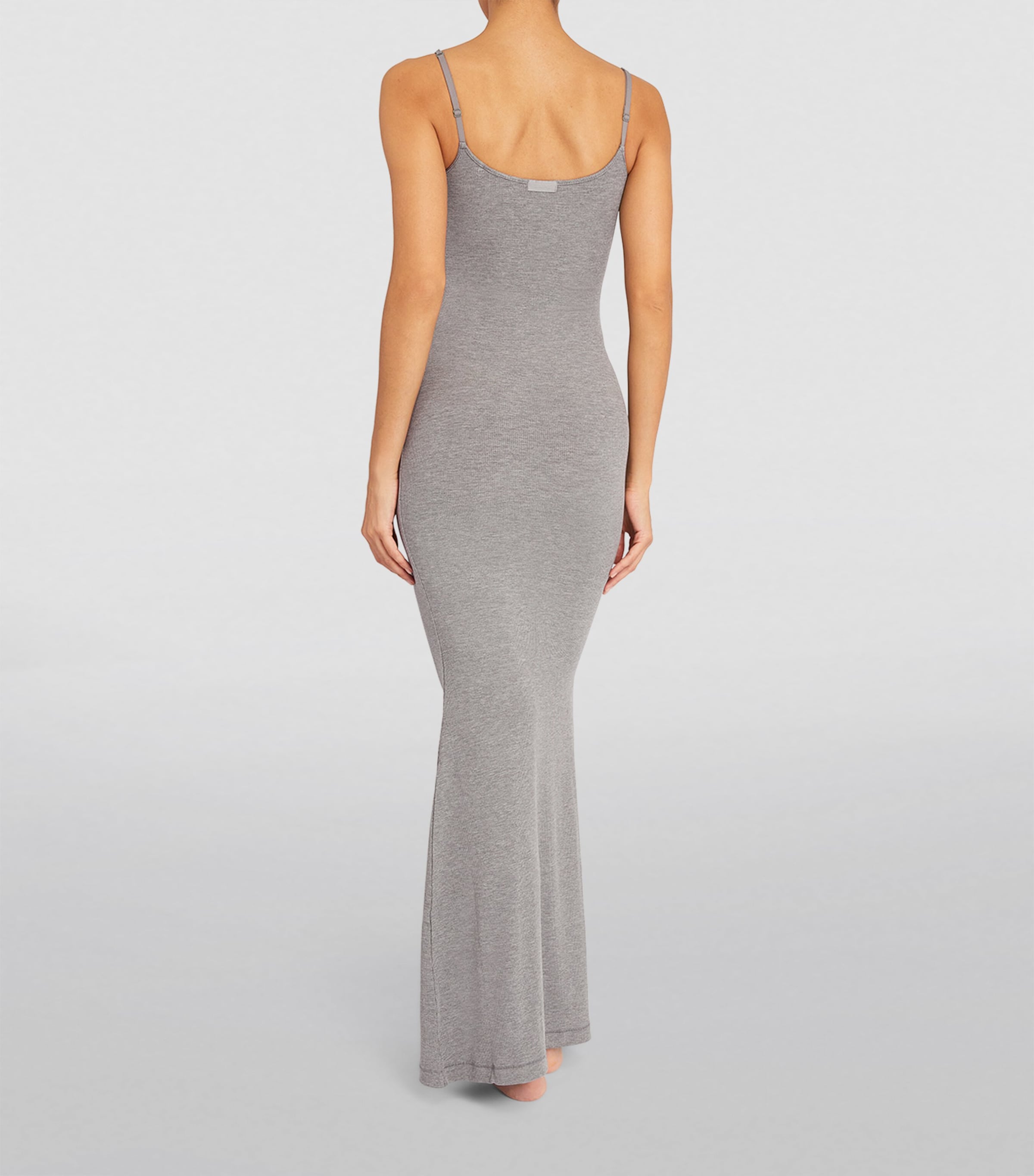 Soft Lounge Long Slip Dress HEATHER GREY Image 3