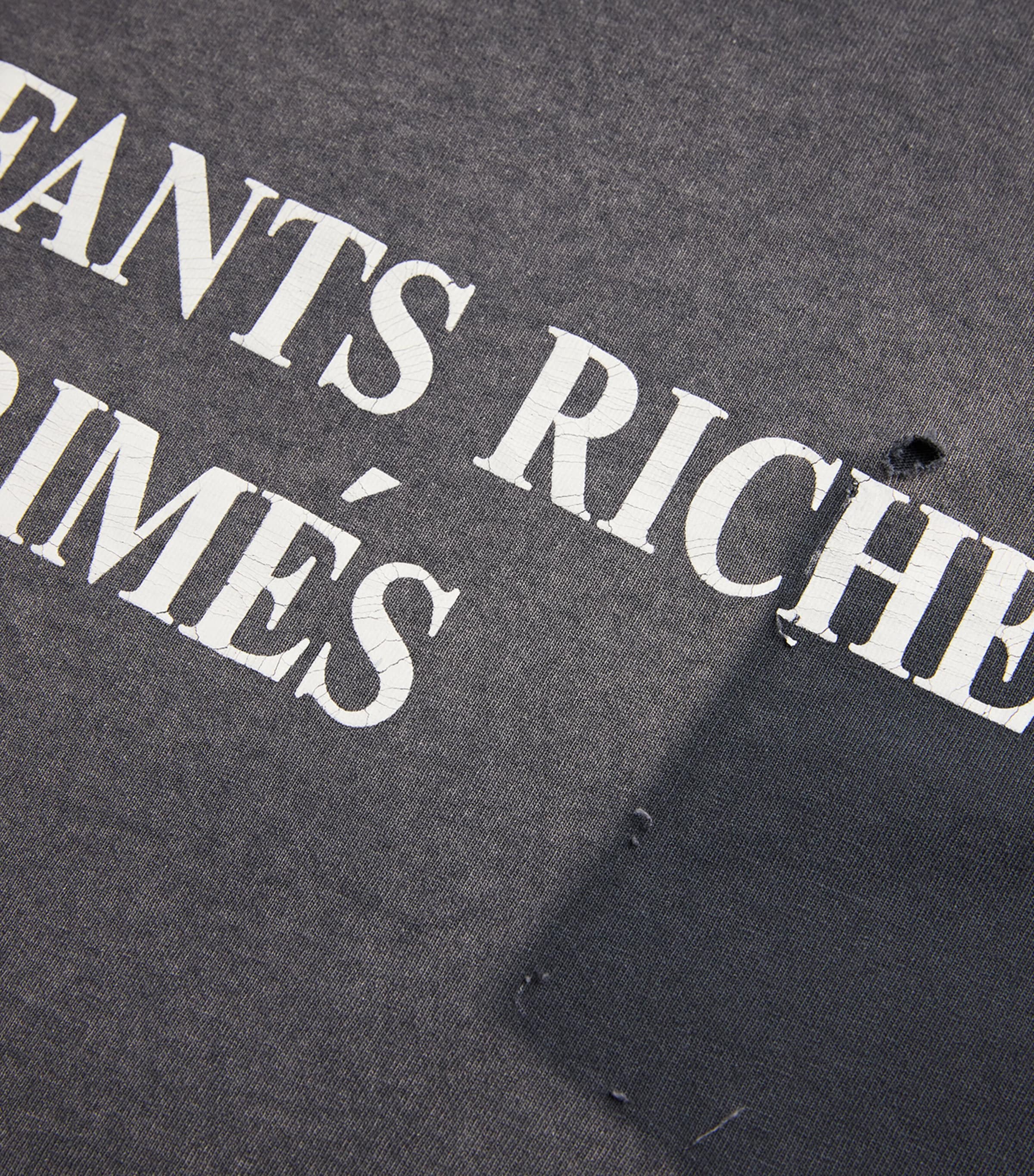 Enfants Riches Déprimés Black Cotton Vintage-Wash Logo T-Shirt