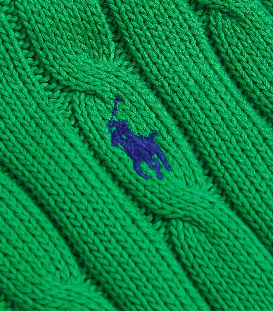 Cotton Cable-Knit Julianna Sweater PREPPY GREEN Image 5