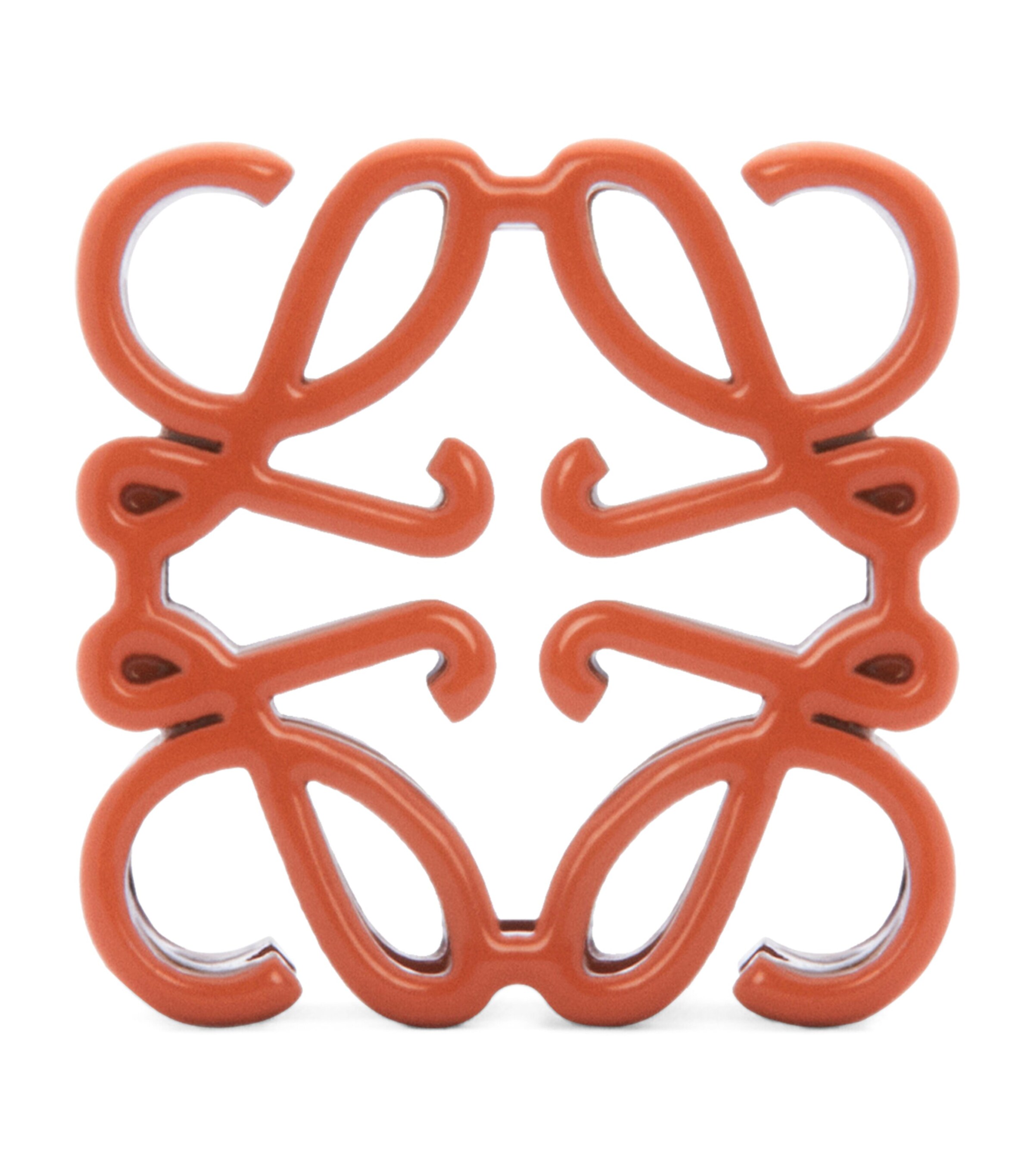 LOEWE Small Brass Anagram Dice Charm Maple Orange Image 1