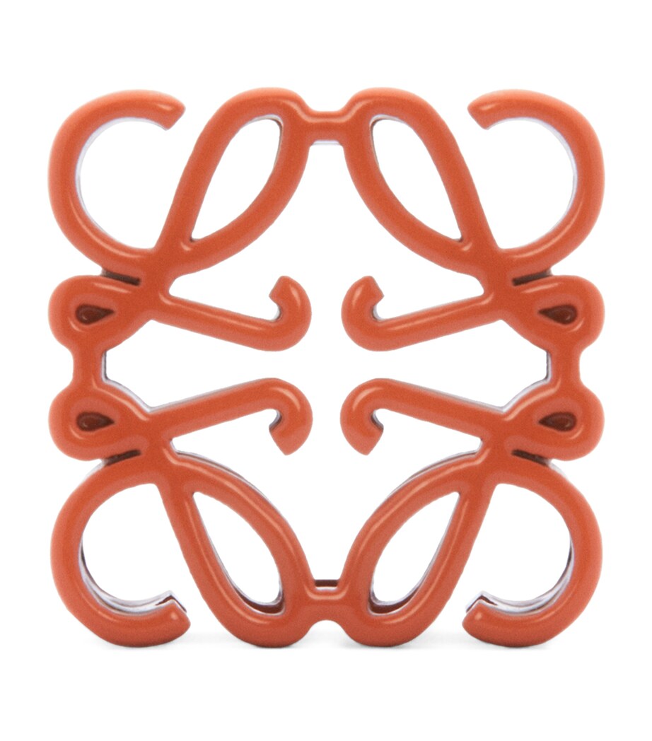 LOEWE Small Brass Anagram Dice Charm Maple Orange Image 1