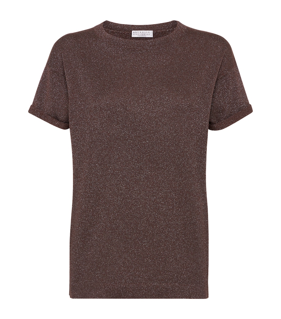 Brunello Cucinelli Womens Cashmere-Blend Knit T-Shirt Image 1