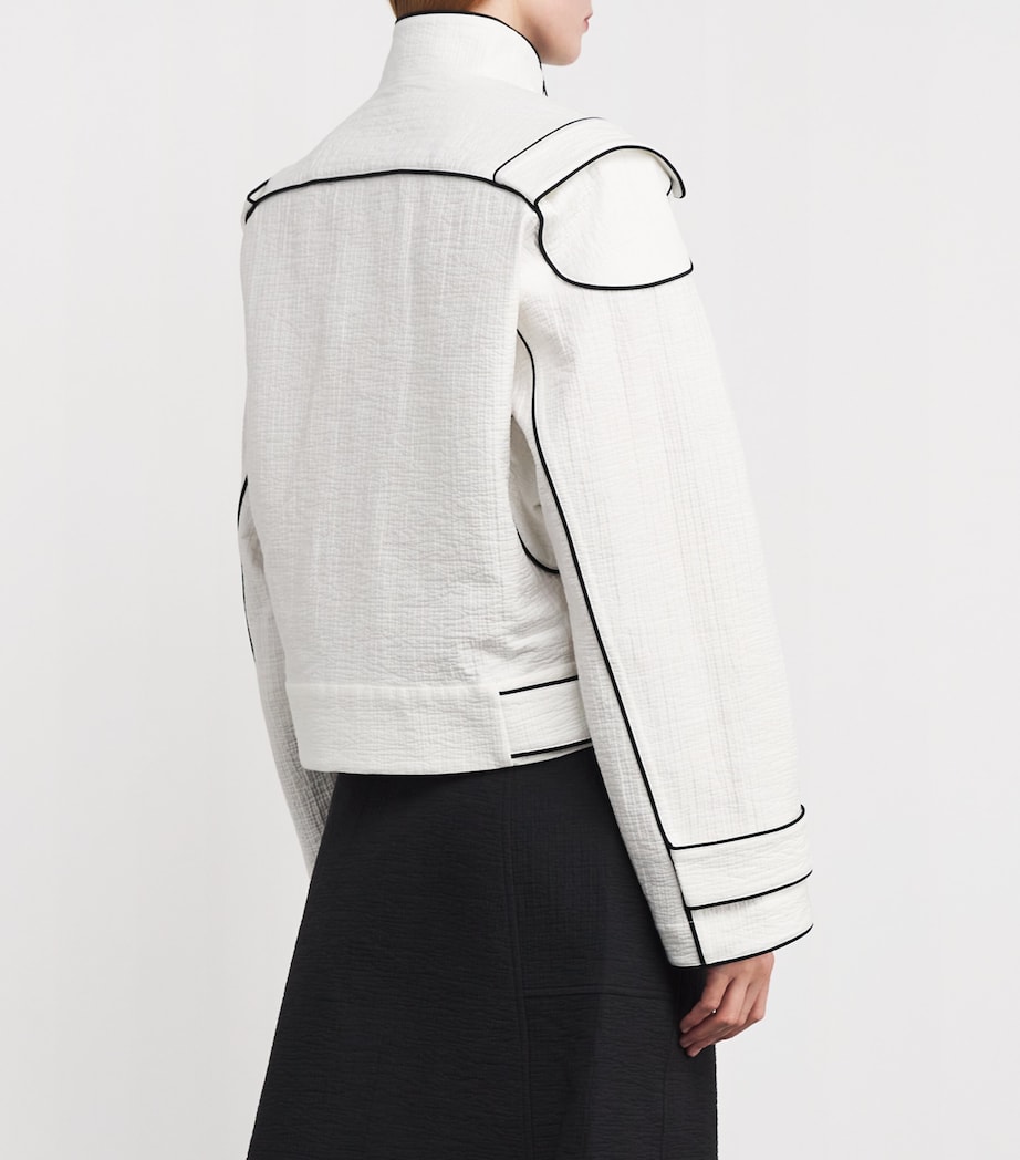 Cotton Bomber Jacket 033MARSHMALLOW Image 4