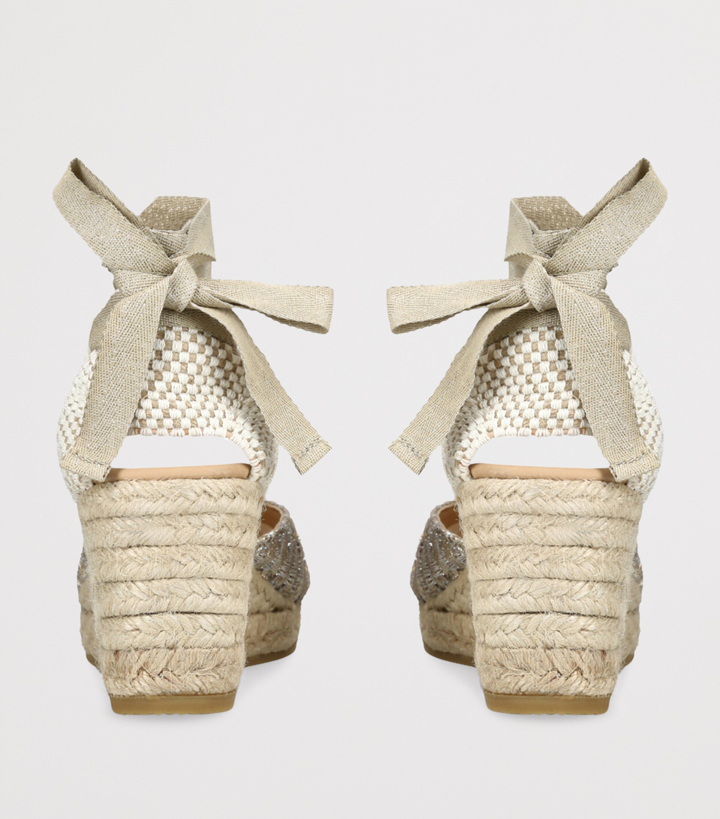 Hamptons Wedge Espadrilles 80 GOLD COMB Image 2