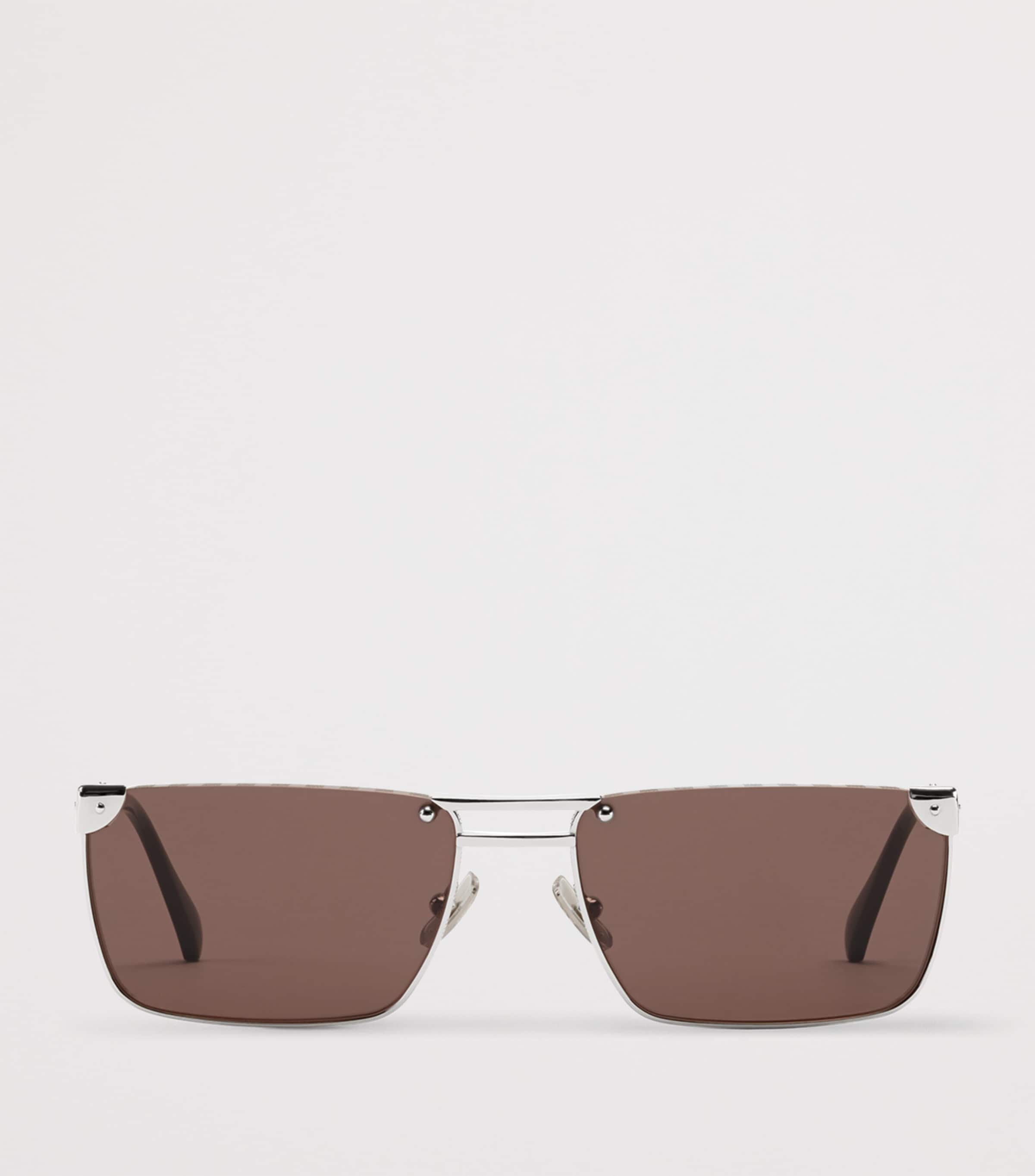 LOUIS VUITTON Metal Square Heritage Sunglasses Dark Brown Image 2