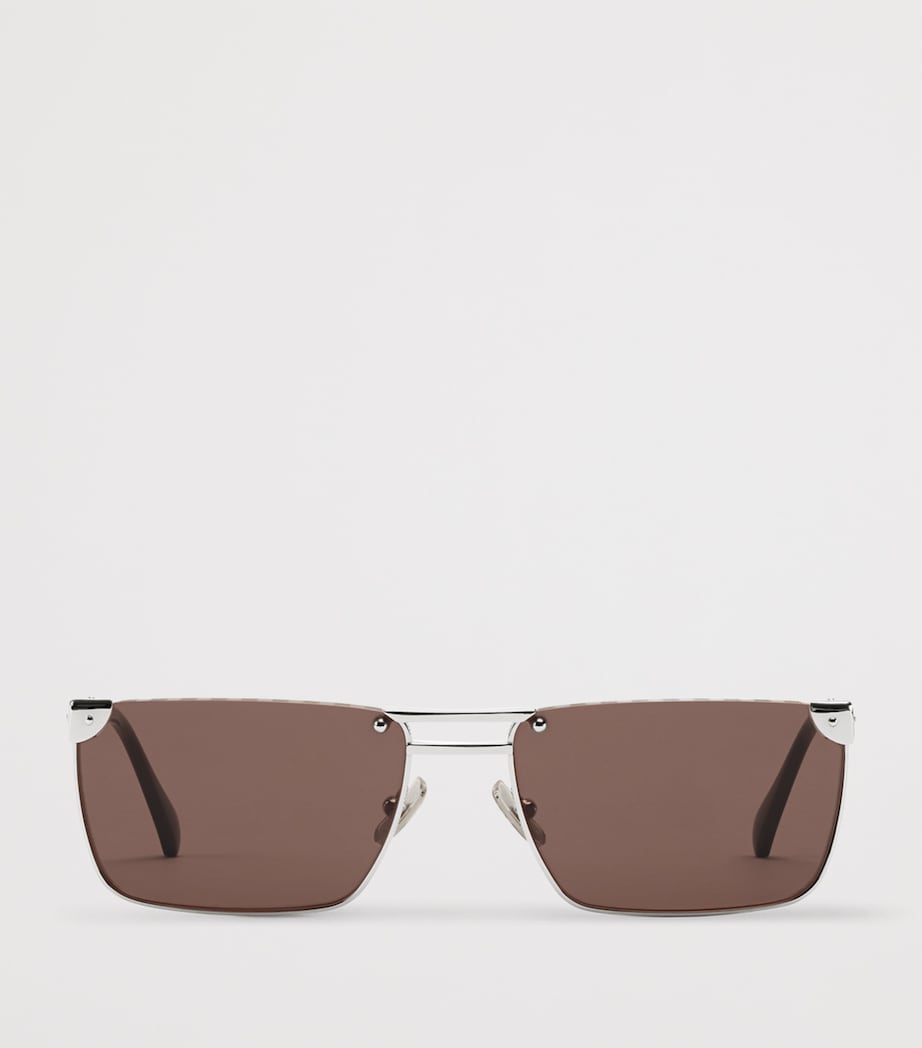 LOUIS VUITTON Metal Square Heritage Sunglasses Dark Brown Image 2