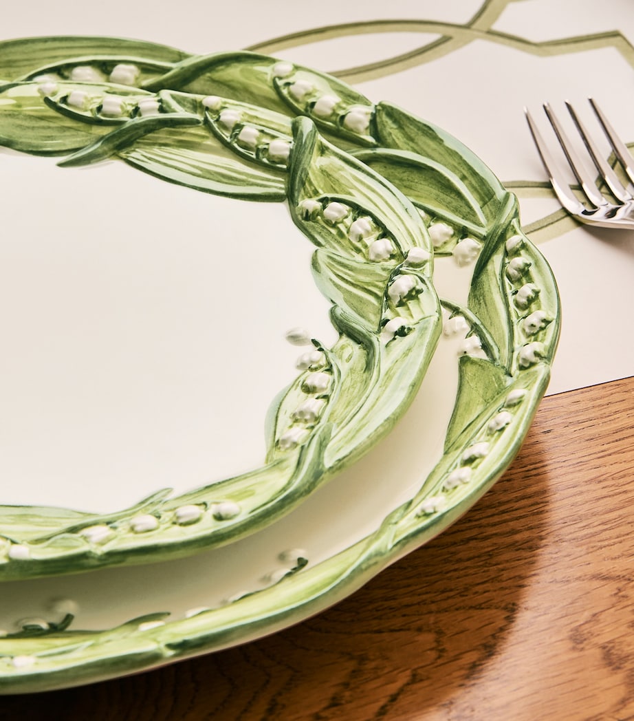 Lilly Of The Valley Pasta Bowl (21cm) WHITE/GREEN Image 3