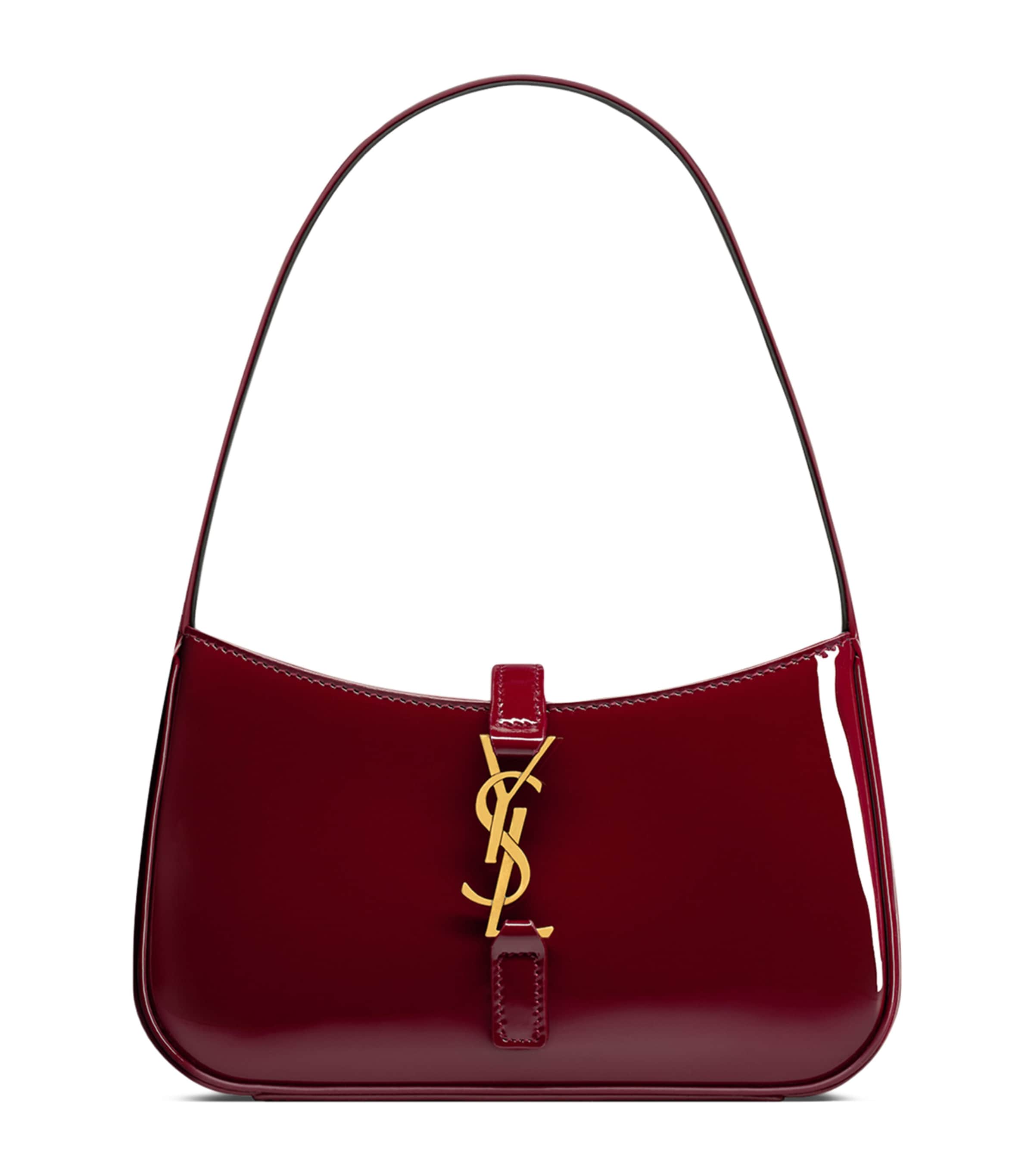Saint Laurent Mini Patent Leather Le 5 À 7 Shoulder Bag In Red