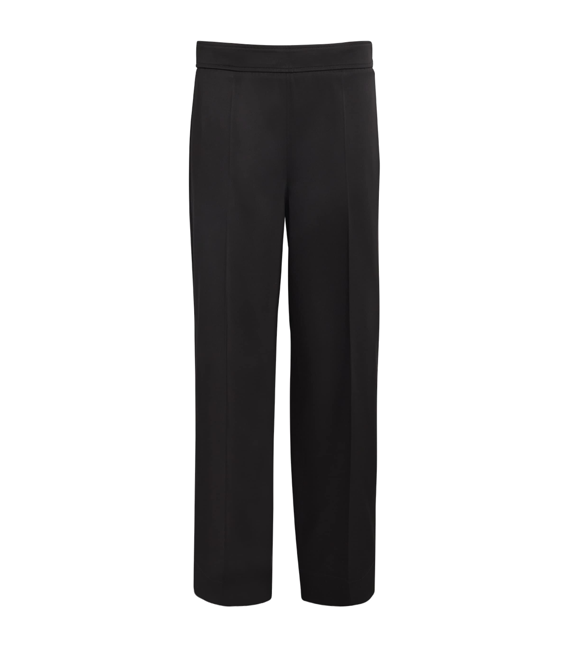 Jil Sander Rayon-silk Twill Trousers In Black