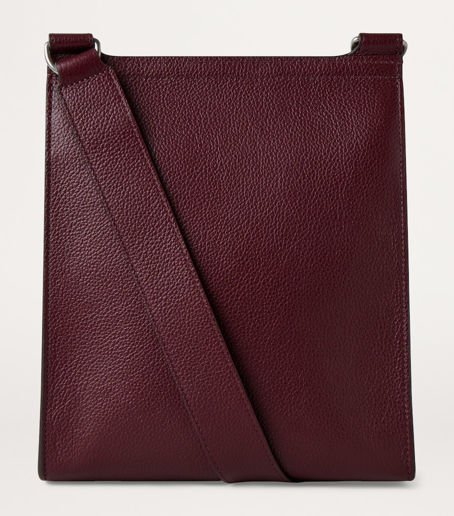 Small Leather Antony Messenger Bag BLACK CHERRY Image 3