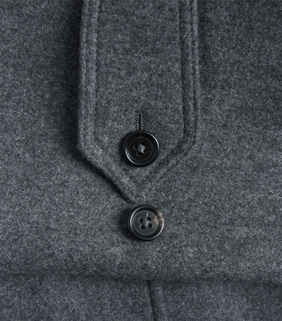 Jil Sander Womens Wool-Blend Oversized Coat Fog Image 7