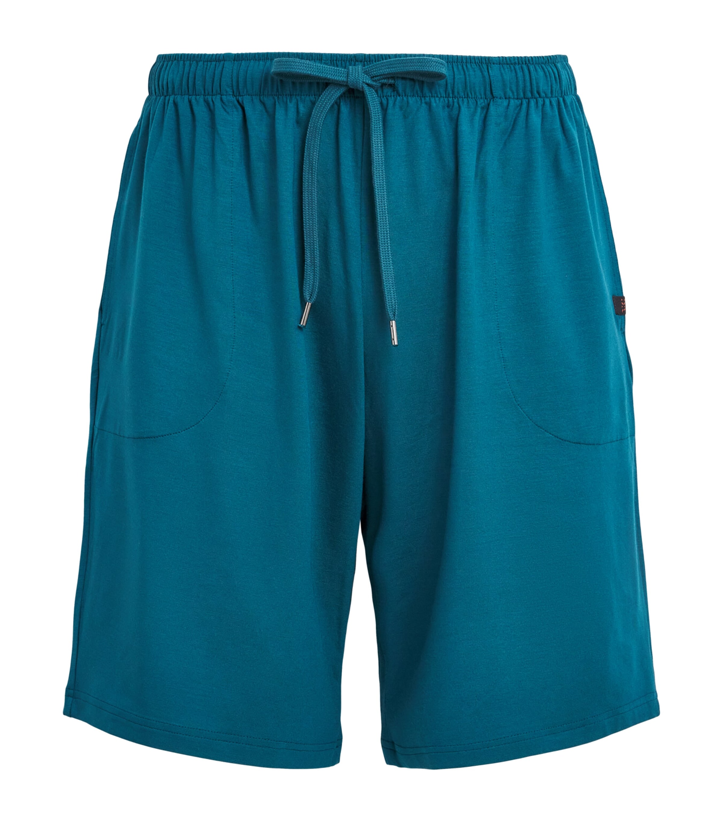 Derek Rose Mens Modal-Blend Basel Drawstring Shorts Tea Image 1